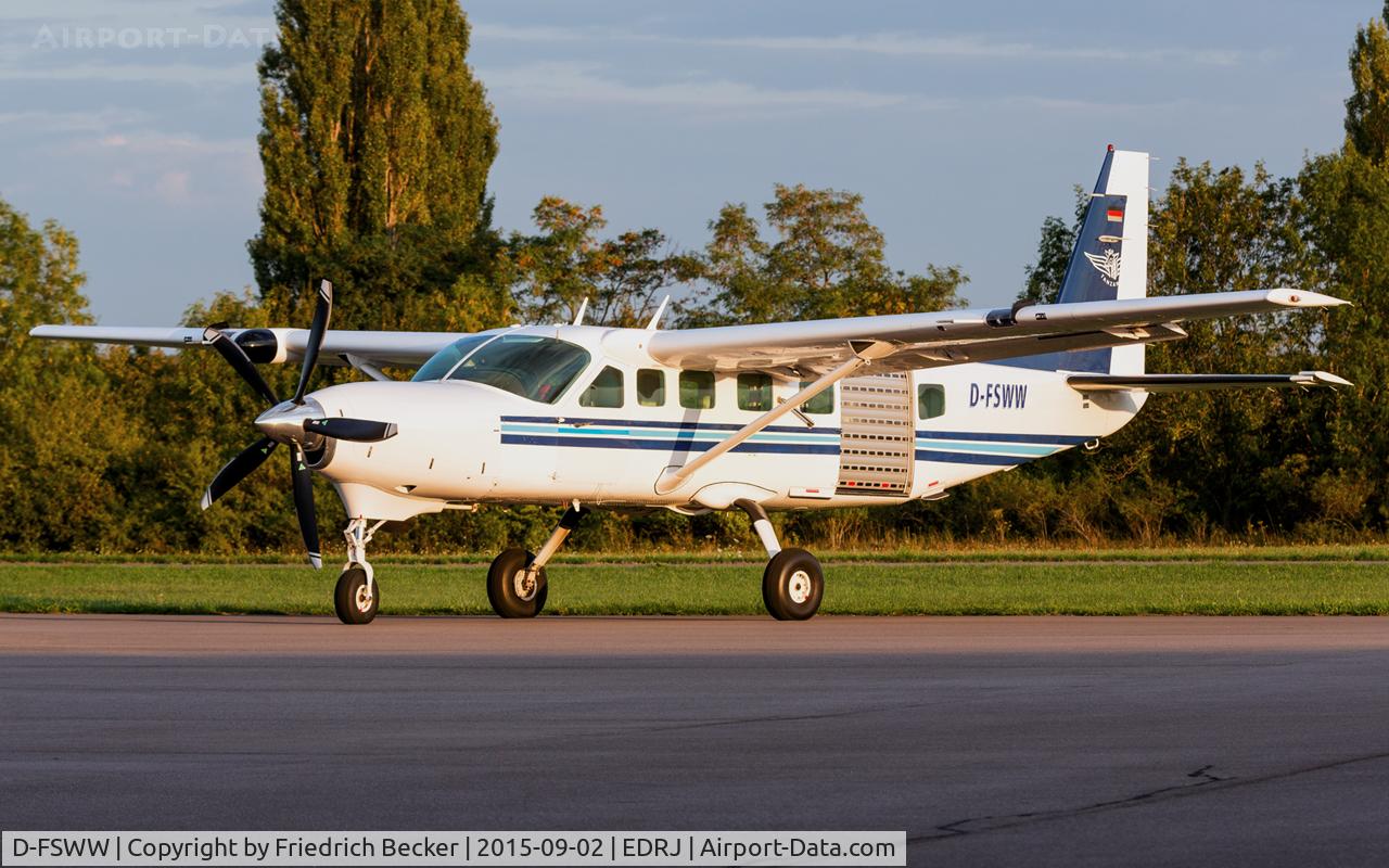 D-FSWW, 1997 Cessna 208B Grand Caravan C/N 208B0639, Air Service Westerwald Cessna C-208B Caravan 1, first to be equipped with a new, more efficient 5-blade propeller