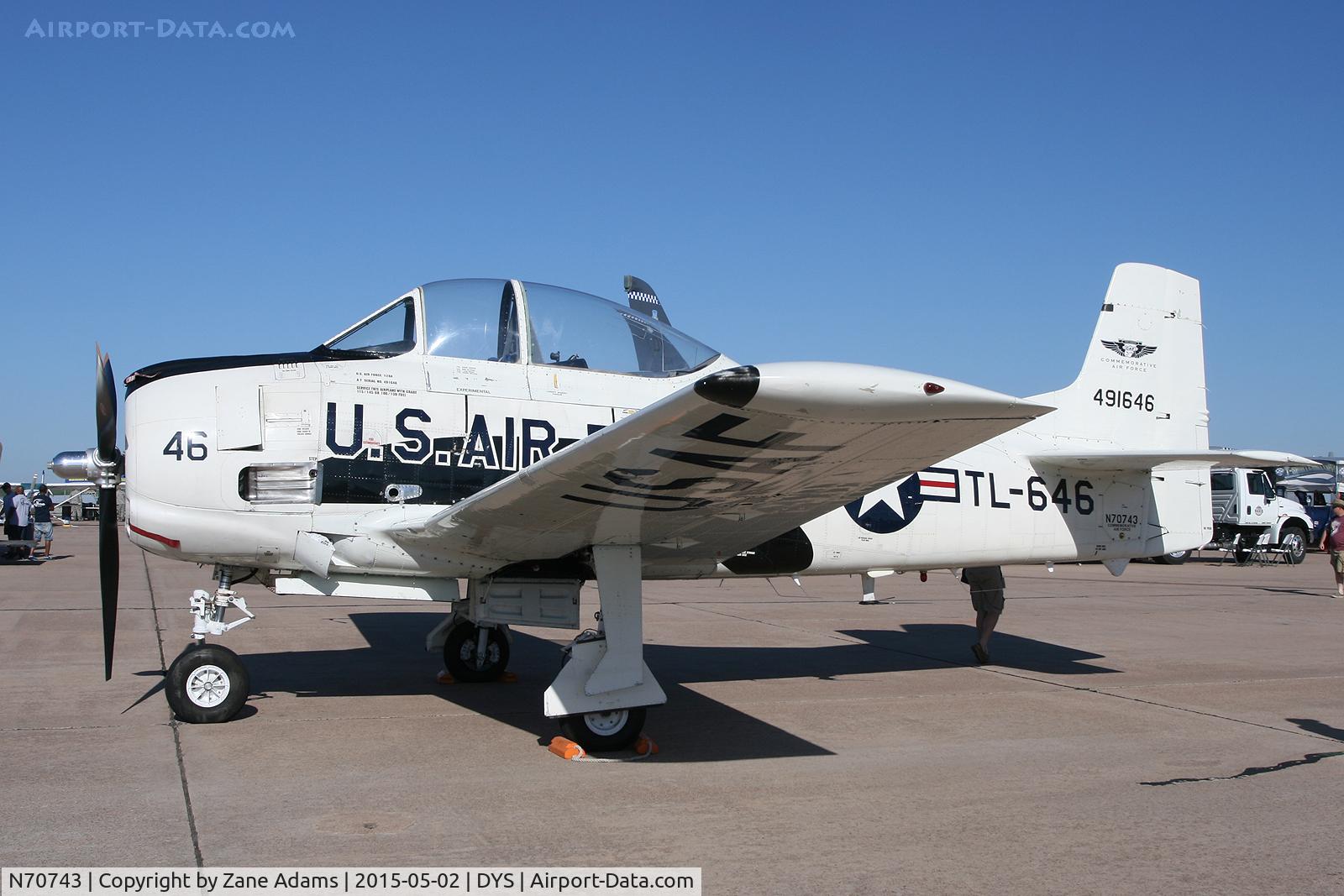 N70743, 1949 North American T-28A Trojan C/N 159-158, At the 2015 Big Country Airshow - Dyess AFB, Texas