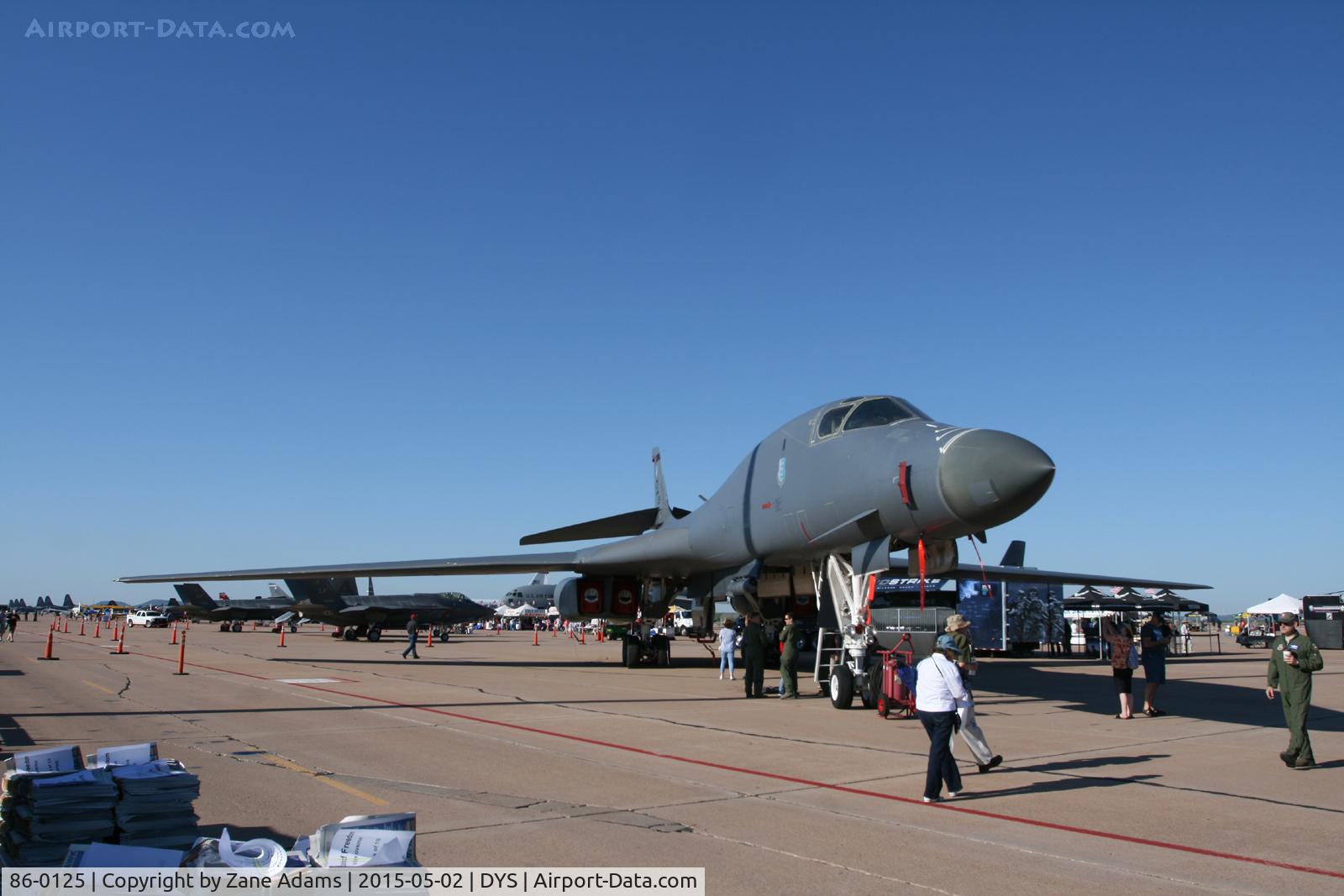 86-0125, 1986 Rockwell B-1B Lancer C/N 85, At the 2015 Big Country Airshow - Dyess AFB, Texas