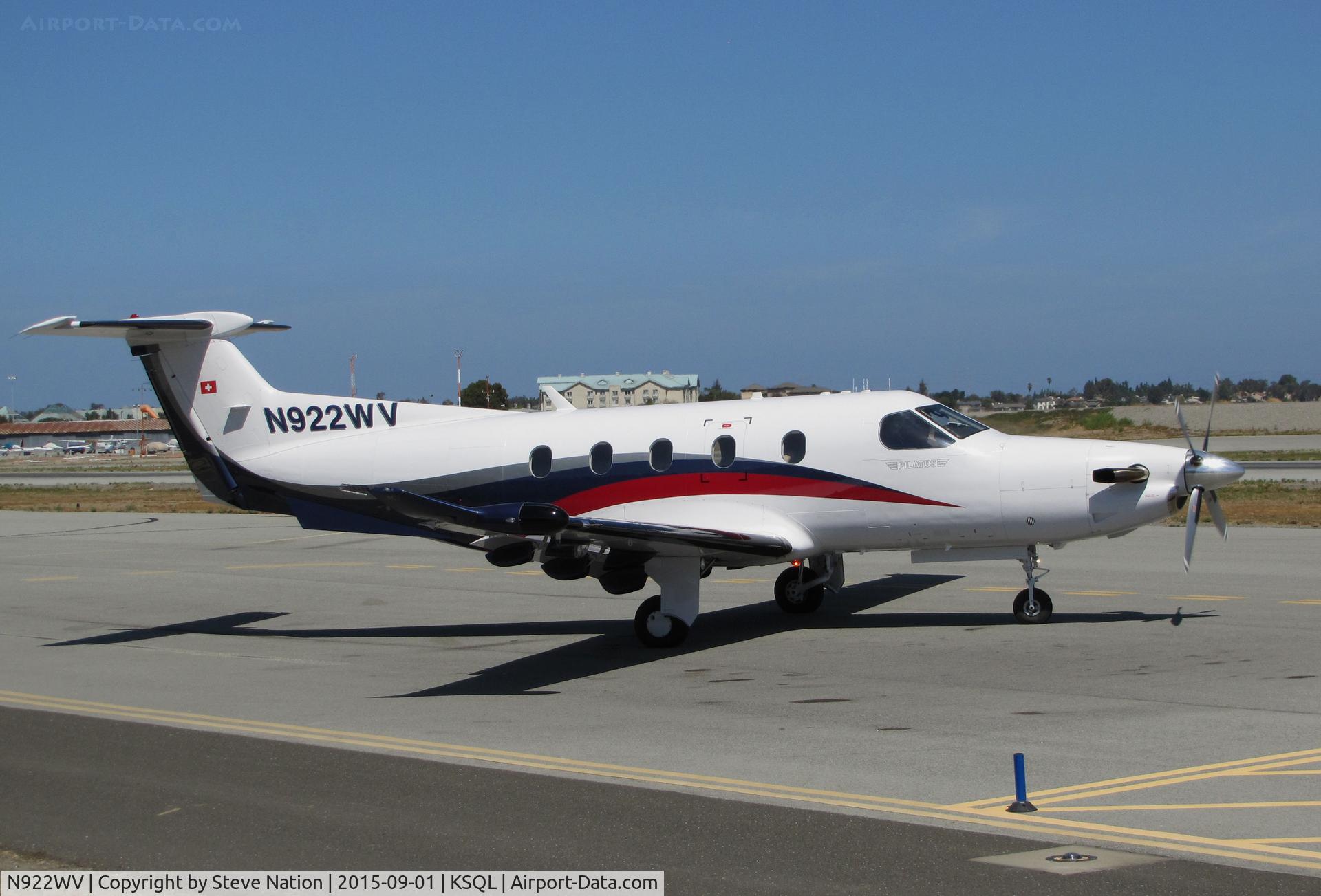 N922WV, 2009 Pilatus PC-12/47E C/N 1166, Locally-based Pilatus PC-12/47E performing final checks before take off @ San Carlos Airport, CA