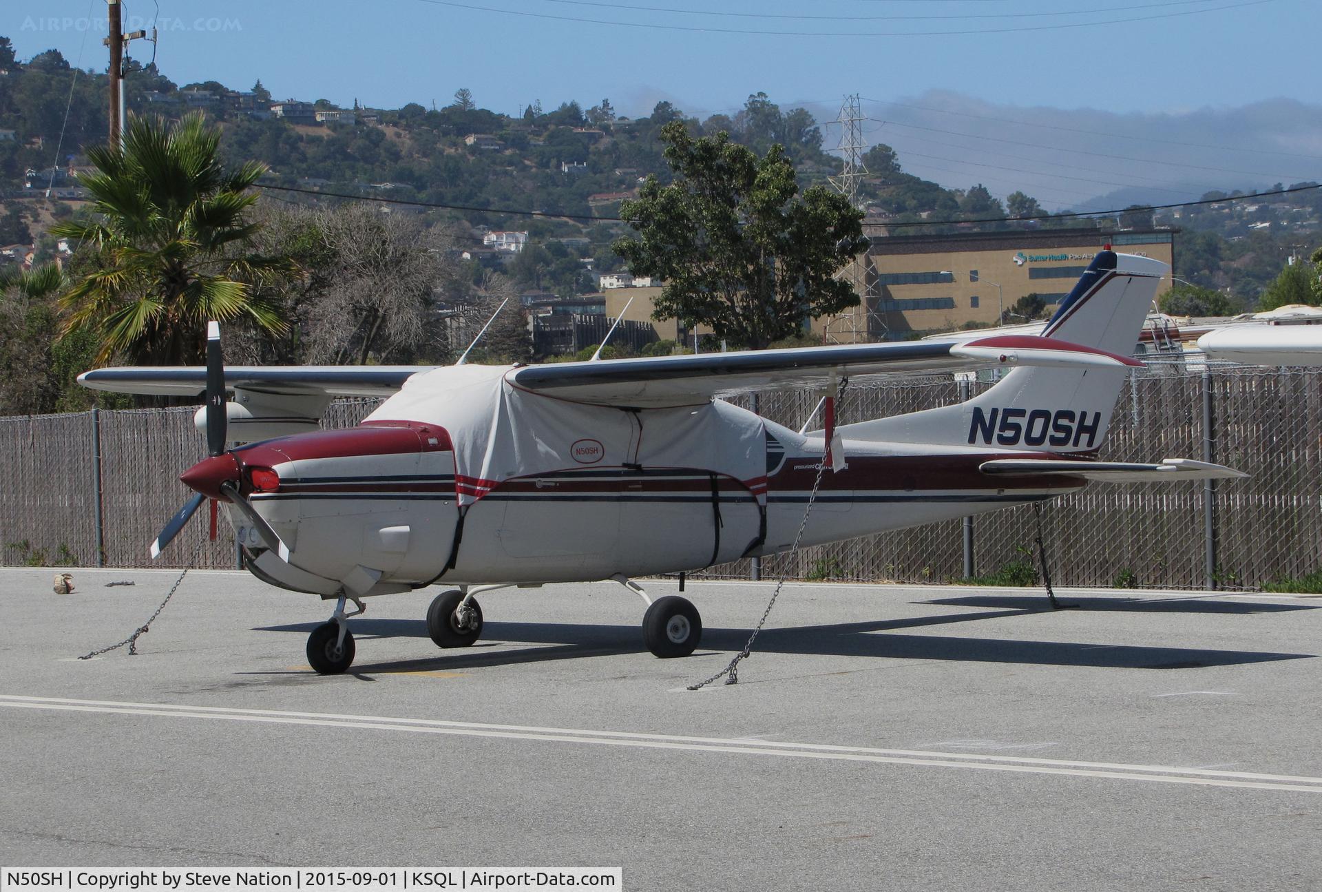 N50SH, 1978 Cessna P210N Pressurised Centurion C/N P21000178, Tucson, AZ-based 1978 Cessna P210N on transient ramp @ San Carlos Airport, CA
