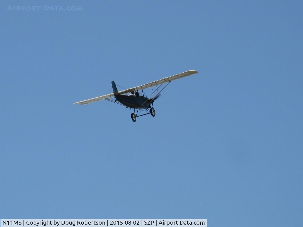 N11MS, 1972 Pietenpol Air Camper C/N MS1, 1972 Sparks PIETENPOL AIR CAMPER, Continental C85 85 Hp, Experimental class, takeoff departure turn from Rwy 22