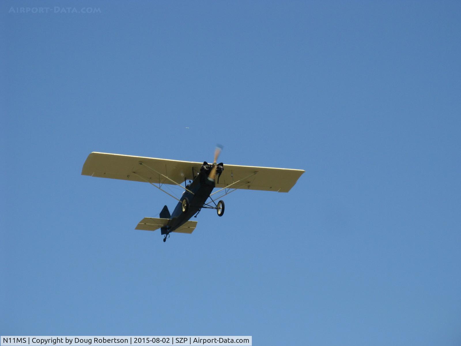 N11MS, 1972 Pietenpol Air Camper C/N MS1, 1972 Sparks PIETENPOL AIR CAMPER, Continental C85 85 Hp, takeoff climb Rwy 22 for return to Lancaster