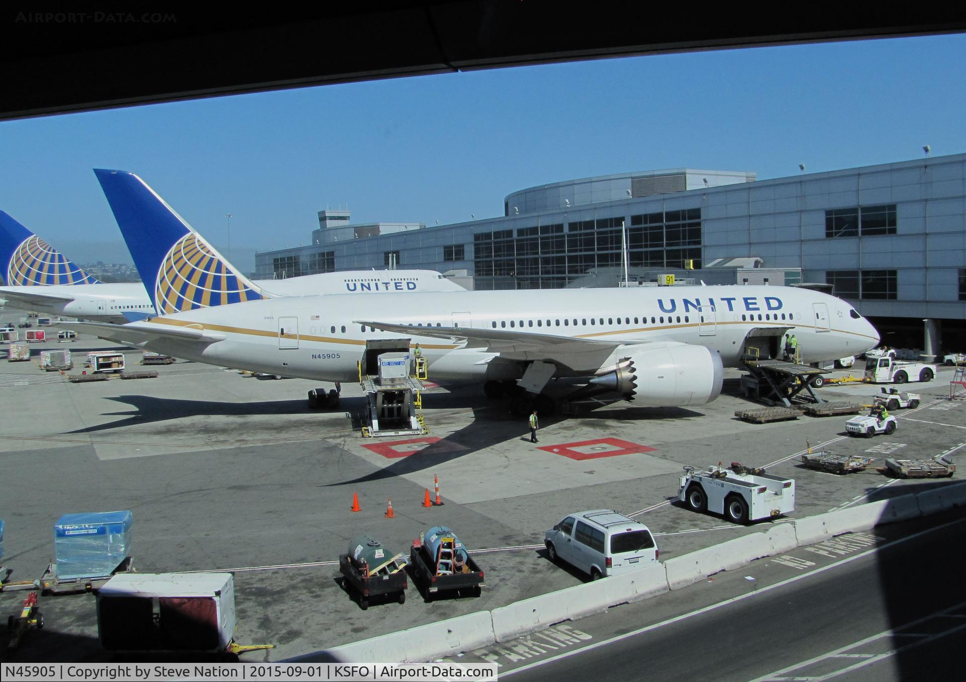 N45905, 2012 Boeing 787-8 Dreamliner Dreamliner C/N 34825, United Airlines 2012 Boeing 787-8 @ SF International Airport's International Terminal 1