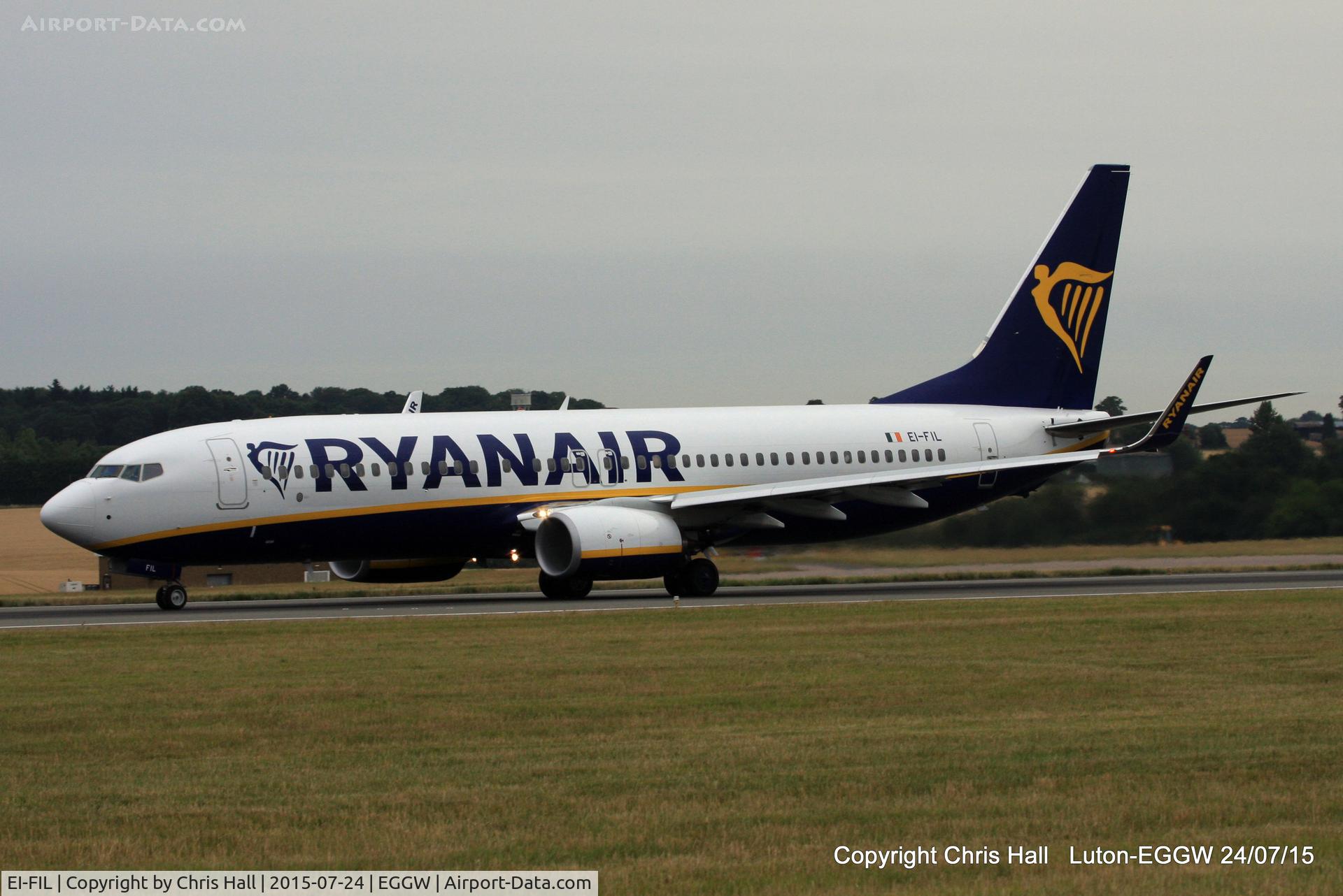 EI-FIL, 2015 Boeing 737-8AS C/N 44702, Ryanair