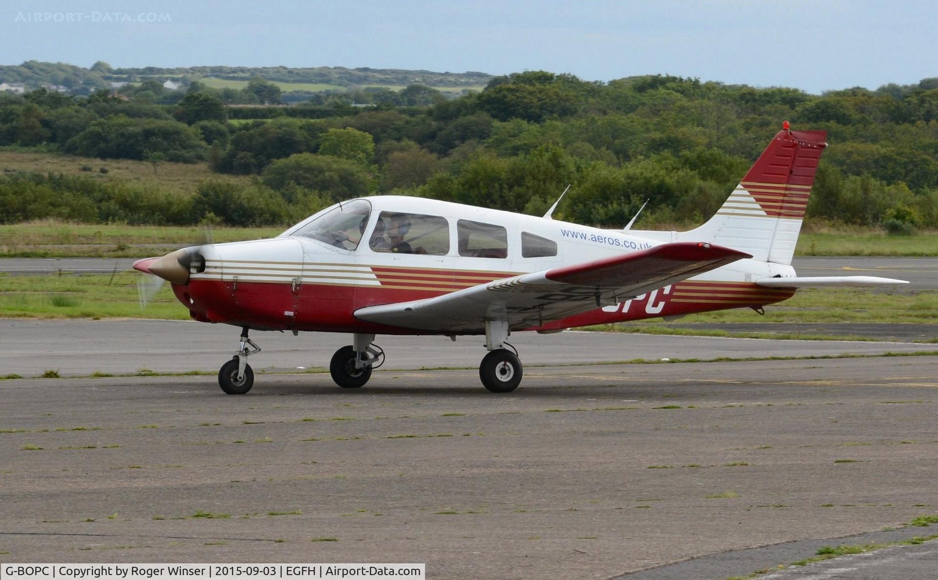 G-BOPC, 1982 Piper PA-28-161 Cherokee Warrior II C/N 28-8216006, Visiting Cherokee Warrior II operated by Aeros Flight Training. Previously registered N2124X.