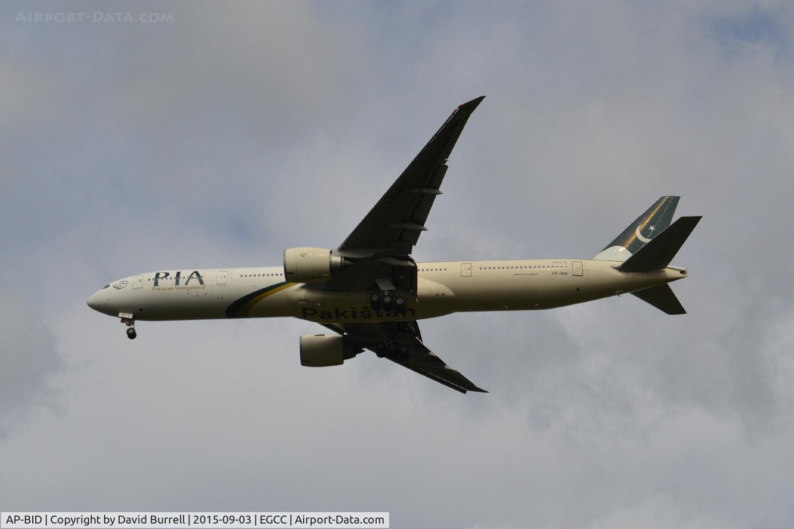 AP-BID, 2008 Boeing 777-340/ER C/N 33780, PIA Boeing 777-340ER AP-BID on approach to Manchester Airport.