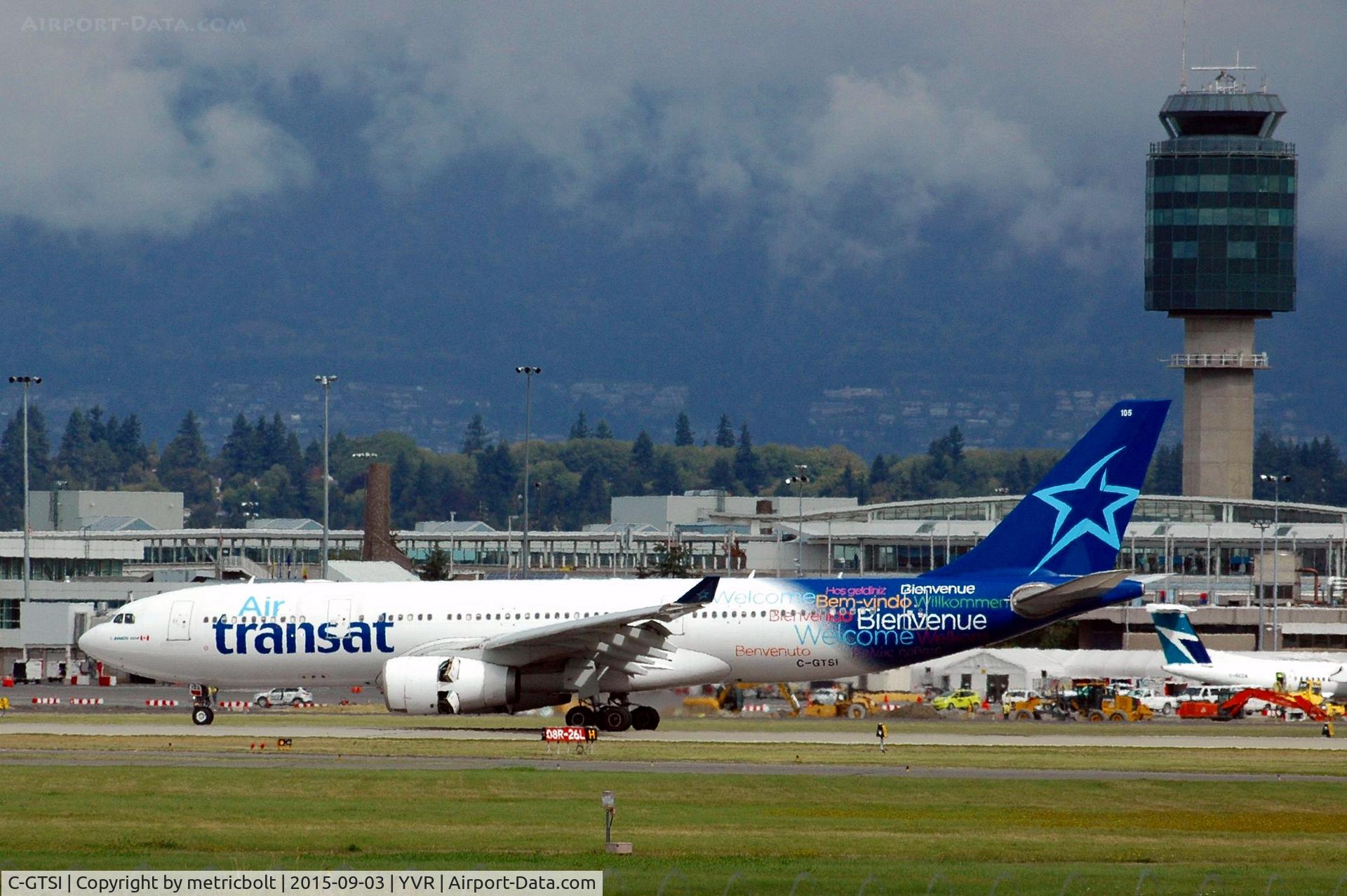 C-GTSI, 2001 Airbus A330-243 C/N 427, Bienvenue a Vancouver/Welcome to Vancouver