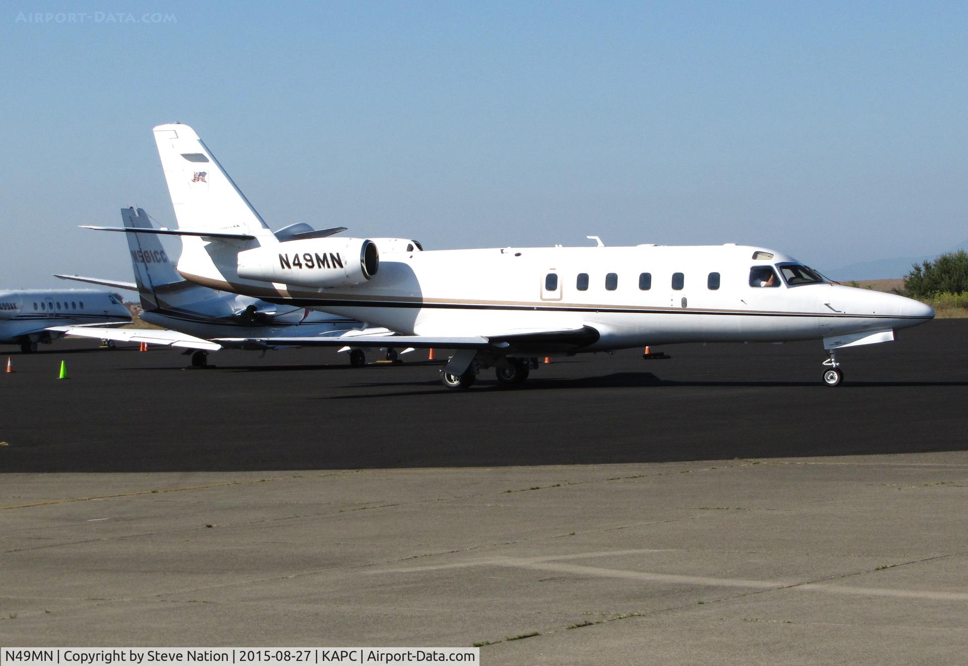 N49MN, 1986 Israel Aircraft Industries IAI-1125 Westwind Astra C/N 019, Locally-based IAI 1125 Westwind Astra taxiing on Napa Jet Center Ramp @ Napa County Regional Airport, CA