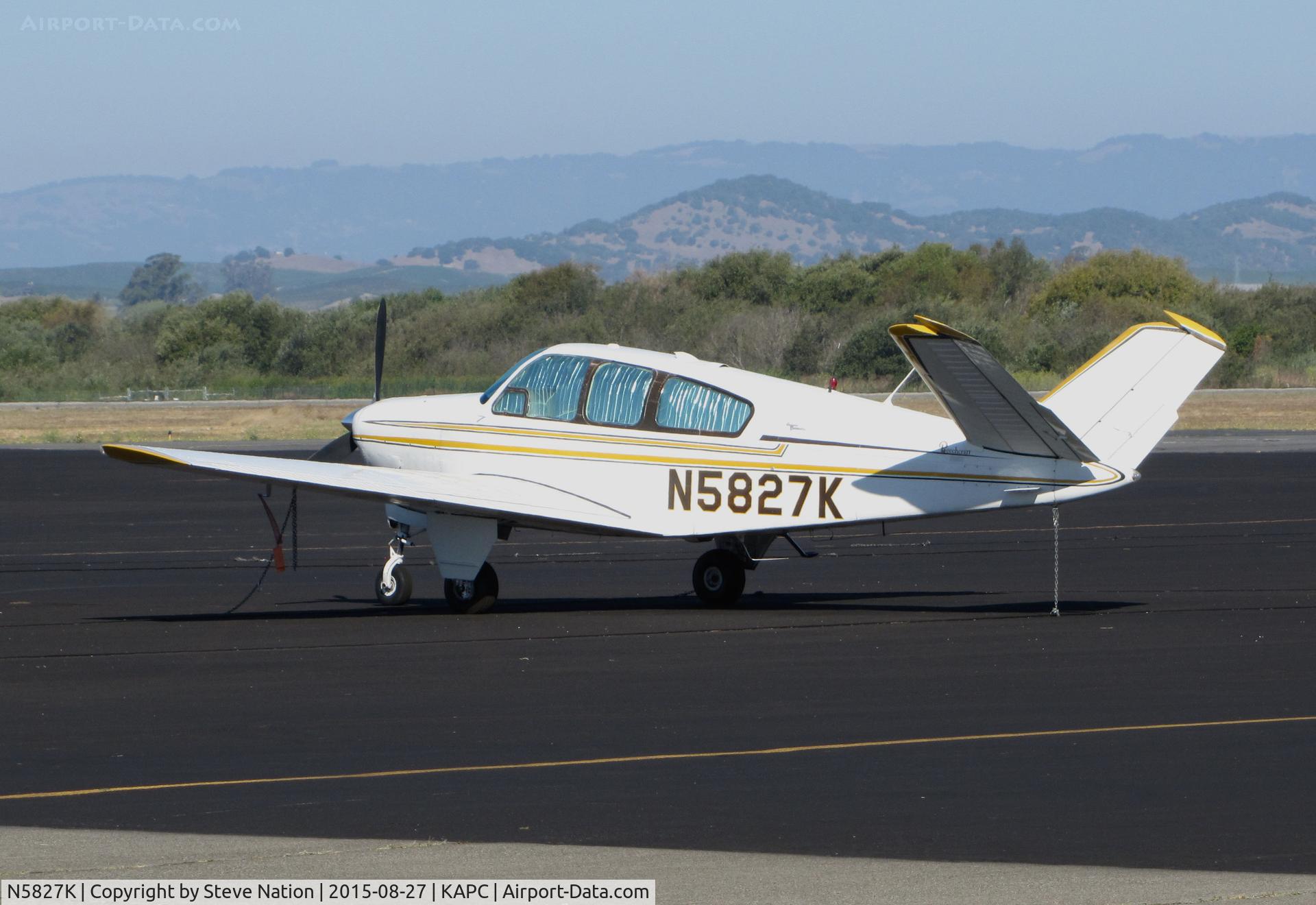 N5827K, 1965 Beech S35 Bonanza C/N D-7857, Arizona-based 1965 Beech S35 on transient ramp @ Napa County Regional Airport, CA