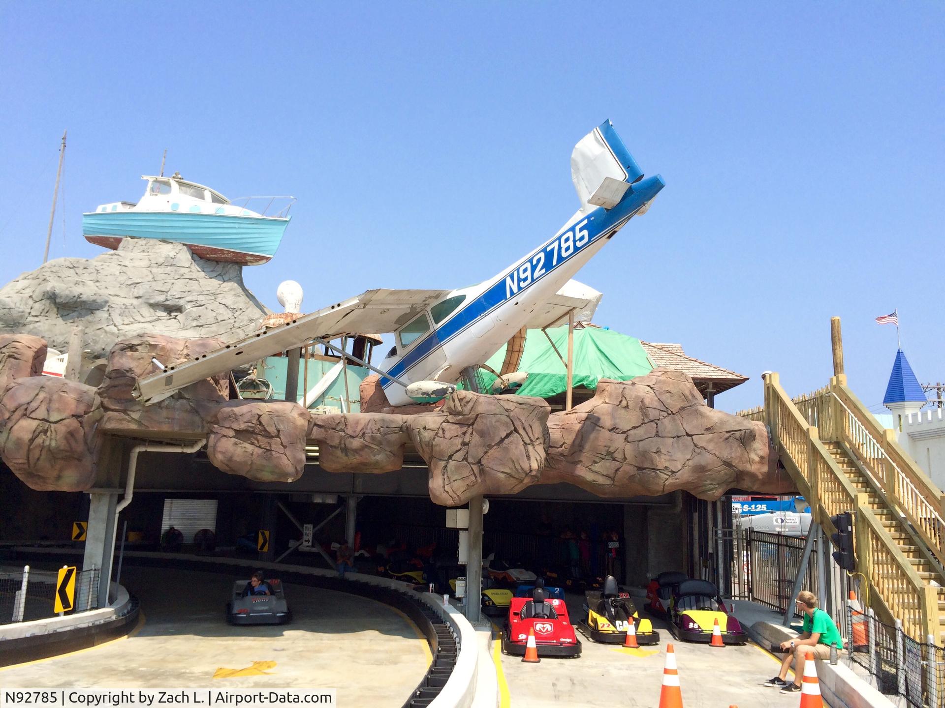 N92785, Cessna 182N Skylane C/N 18260354, On a mini golf course/go-cart track in Ocean Beach NJ