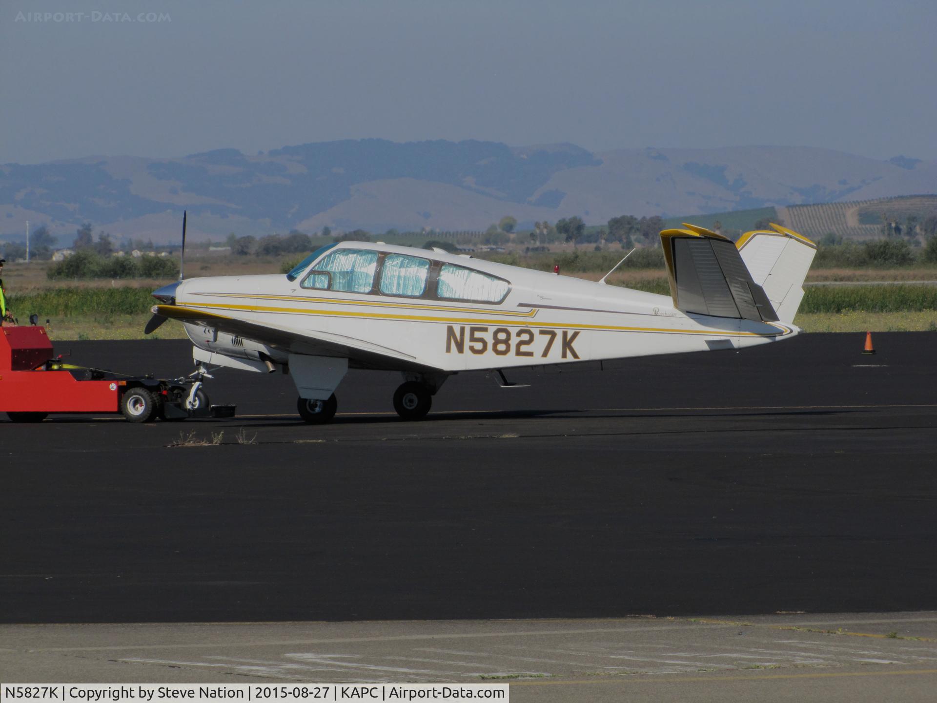 N5827K, 1965 Beech S35 Bonanza C/N D-7857, Happy 50th Birthday! Arizona-based 1965 Beech S35 visiting @ Napa County Regional Airport, CA
