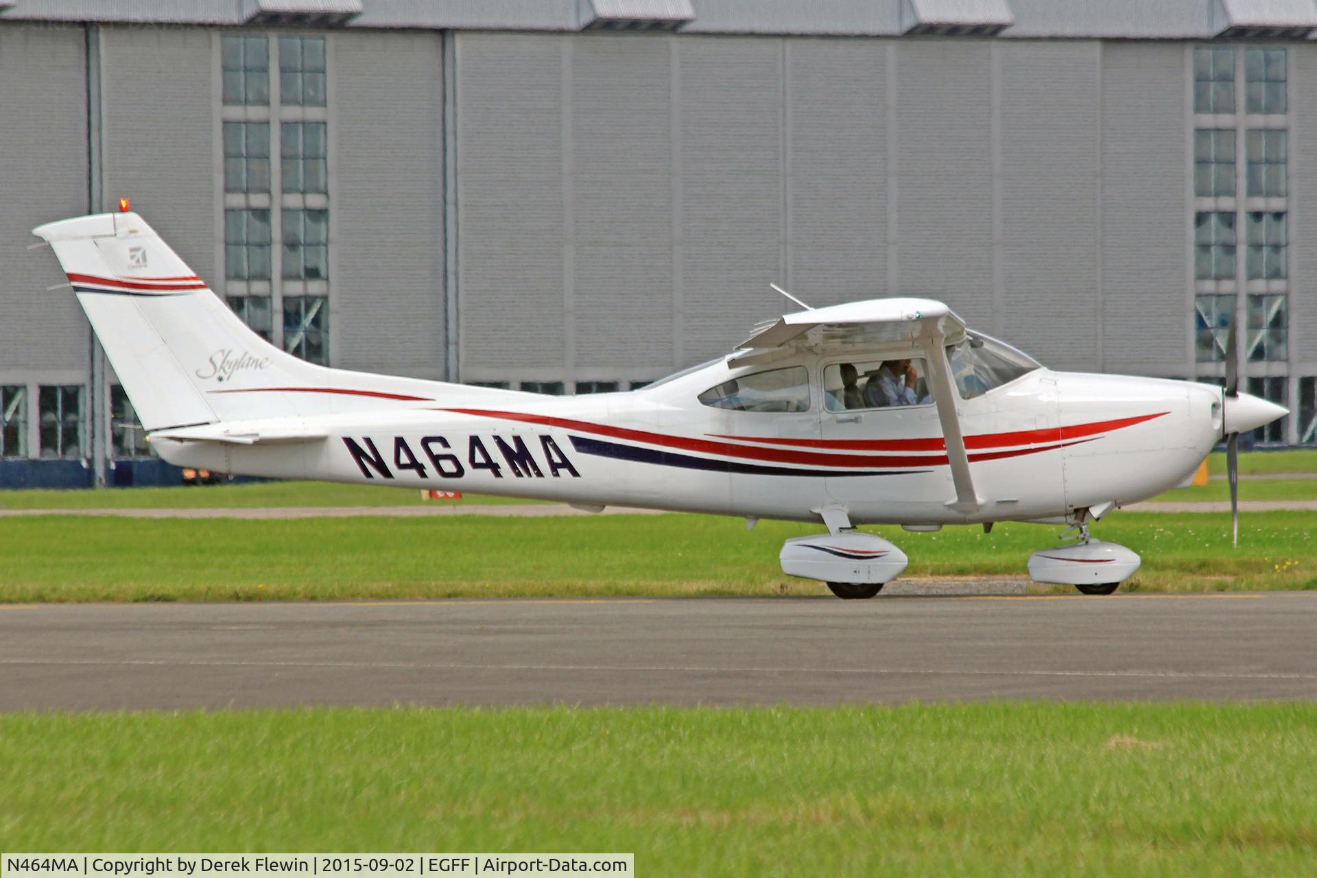 N464MA, 2000 Cessna 182S Skylane C/N 18280822, Skylane, temp based at EGFF for the Summer, seen prior to departing on local sortie.