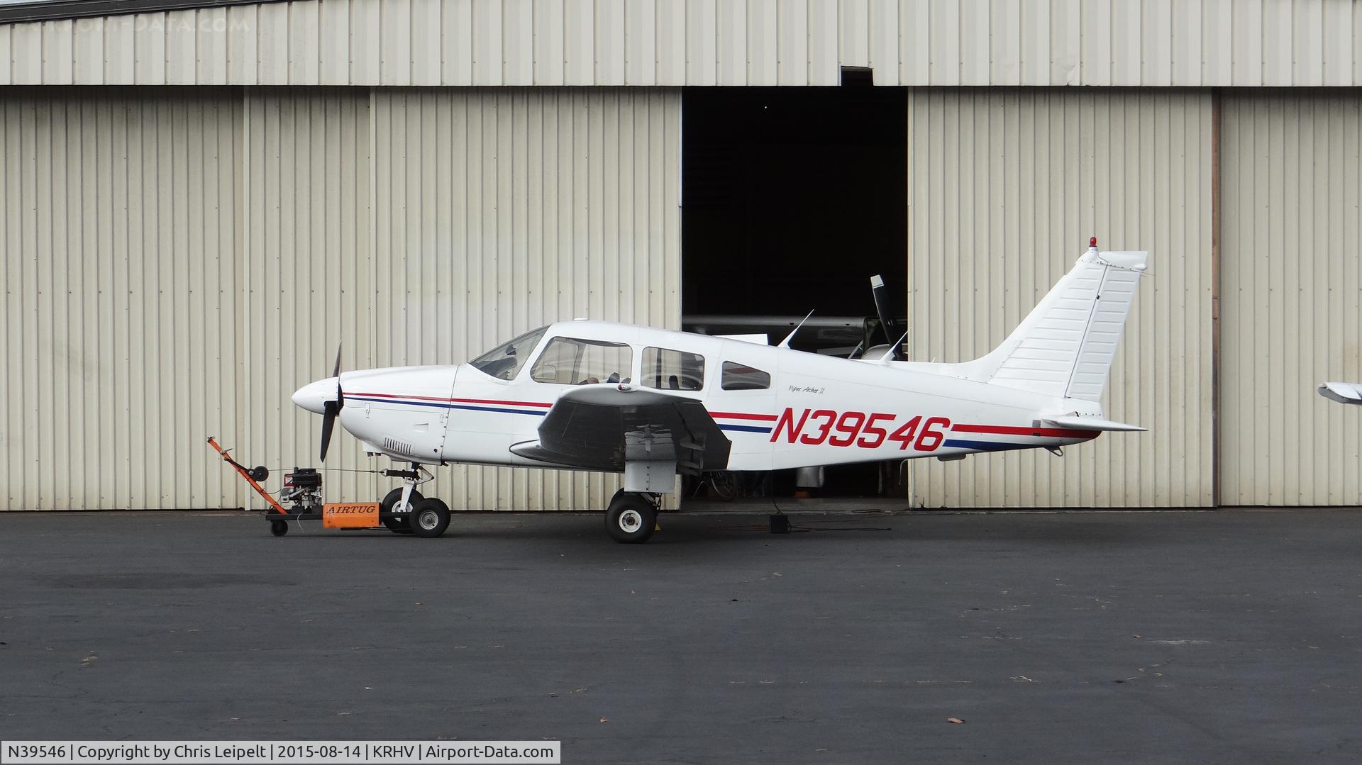 N39546, 1978 Piper PA-28-181 C/N 28-7890539, Locally-based 1978 Piper PA-28-181 parked in front of Ariel Avionics for some maintenance at Reid Hillview Airport, San Jose, CA.