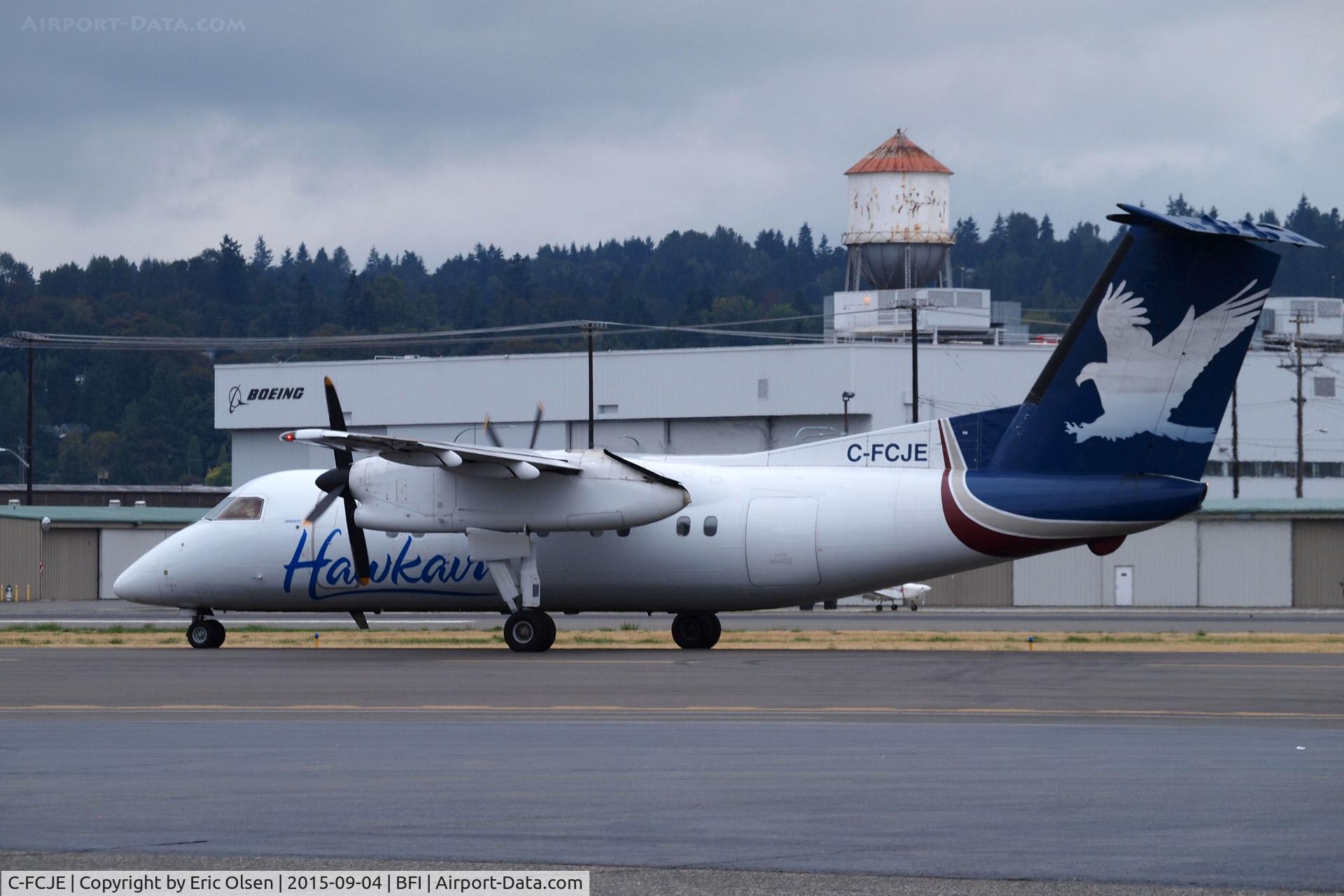C-FCJE, 1989 De Havilland Canada DHC-8-102 Dash 8 C/N 165, De Havilland Canada at Boeing Field.