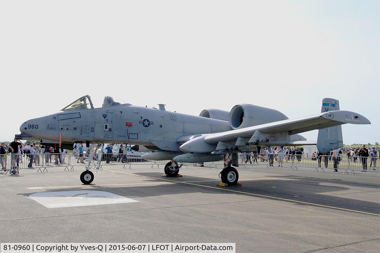 81-0960, 1981 Fairchild Republic A-10C Thunderbolt II C/N A10-0655, USAF Fairchild Republic A-10C Thunderbolt II, Static display, Tours Air Base 705 (LFOT-TUF) Air show 2015