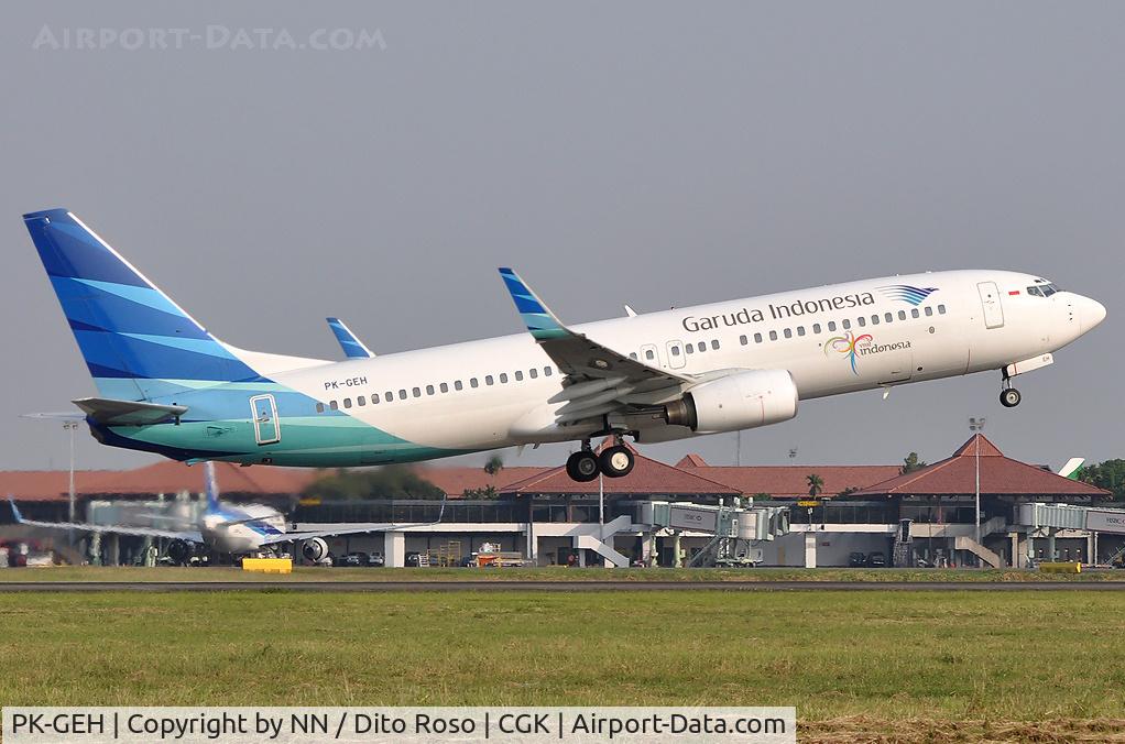 PK-GEH, 2002 Boeing 737-83N C/N 30643, Soekarno-Hatta International Airport, Jakarta - Terminal 1 & Terminal 2 (Started operation in 1984)