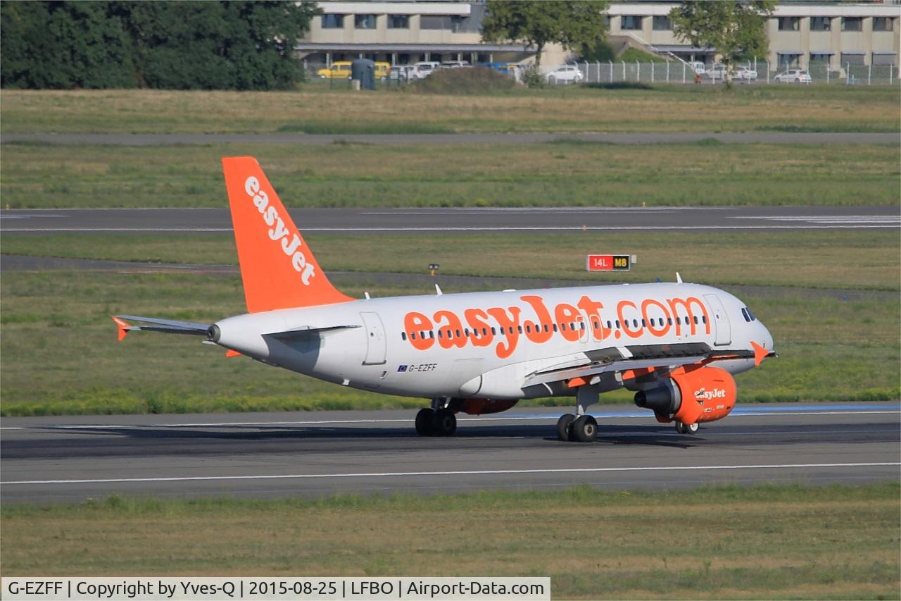 G-EZFF, 2009 Airbus A319-111 C/N 3844, Airbus A319-111, Reverse thrust landing rwy 14R, Toulouse-Blagnac airport (LFBO-TLS)