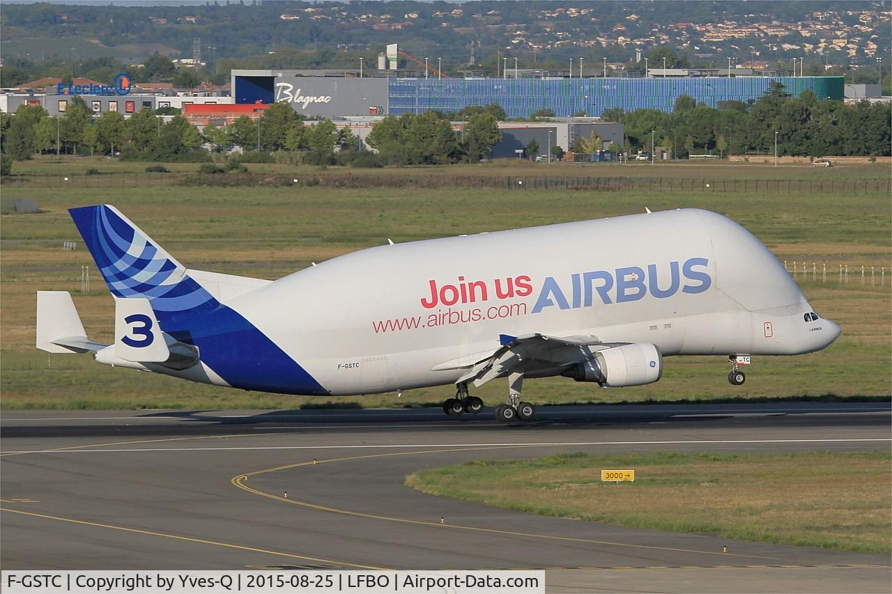 F-GSTC, 1997 Airbus A300B4-608ST Super Transporter C/N 765, Airbus A300B4-608ST Beluga, Landing rwy 14R, Toulouse-Blagnac airport (LFBO-TLS)
