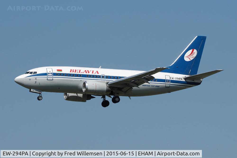 EW-294PA, 1996 Boeing 737-505 C/N 26338, BELAVIA