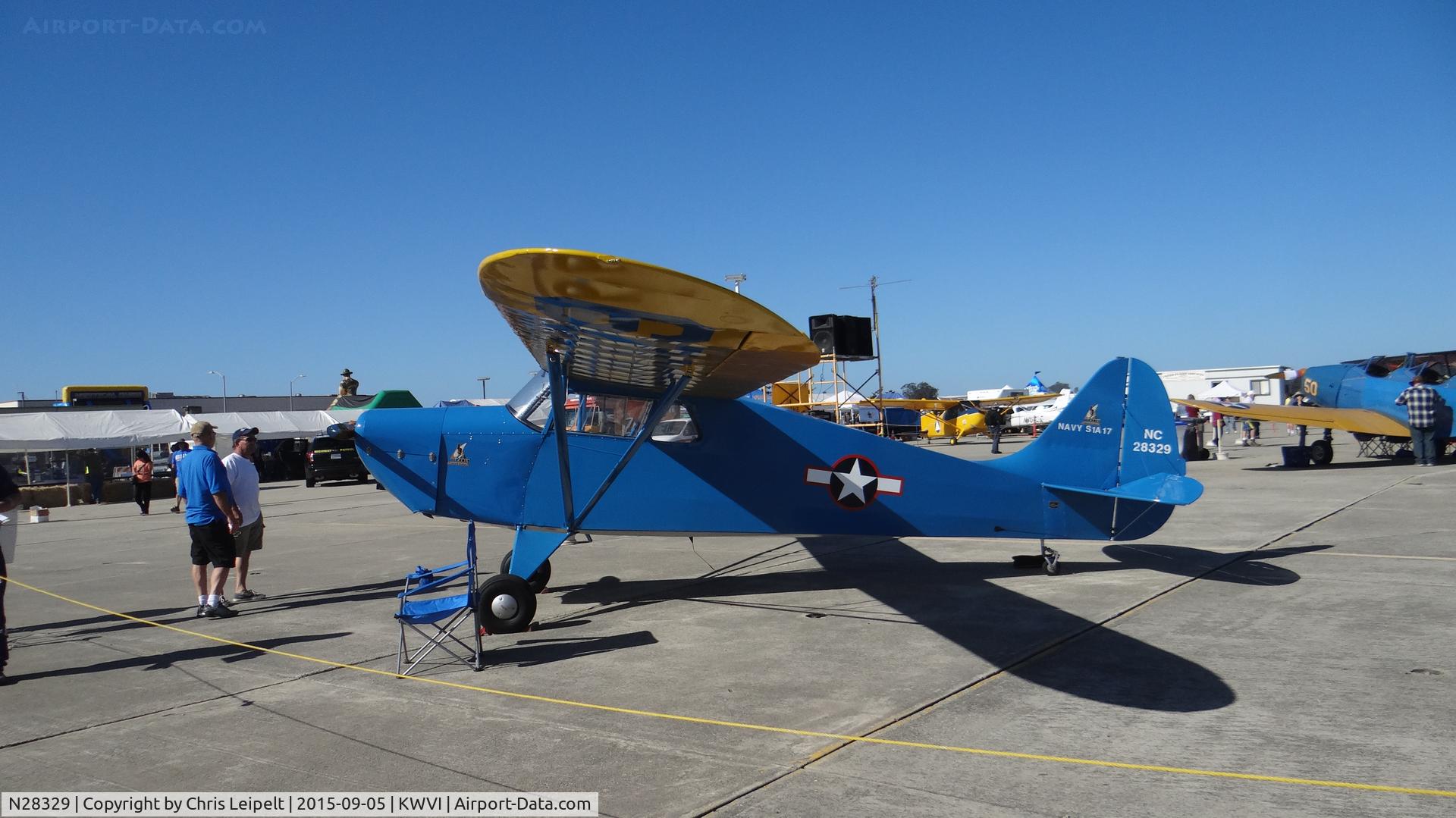 N28329, 1941 Interstate S-1A Cadet C/N 17, 1941 Interstate S-1A on display at the Watsonville Fly-In 2015.
