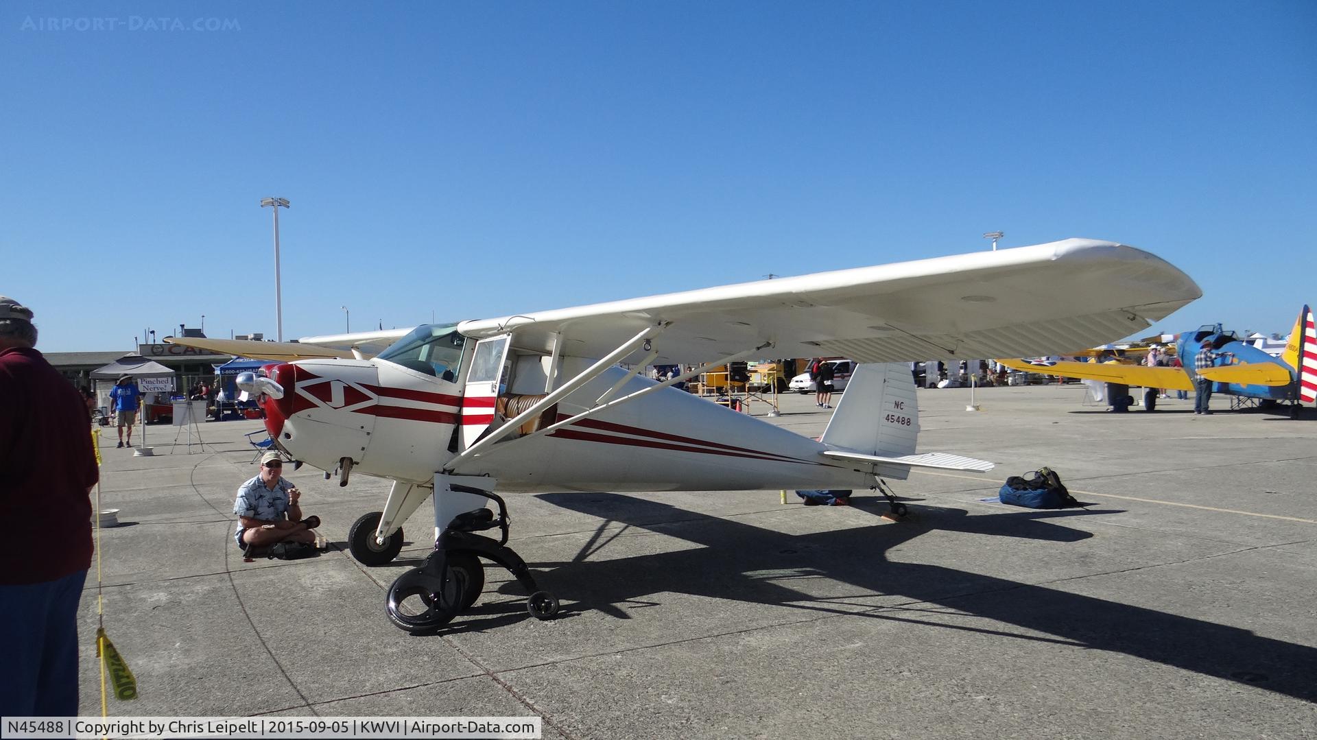 N45488, 1946 Luscombe 8A C/N 2015, 1946 Luscombe 8A on display at the Watsonville Fly-In 2015.