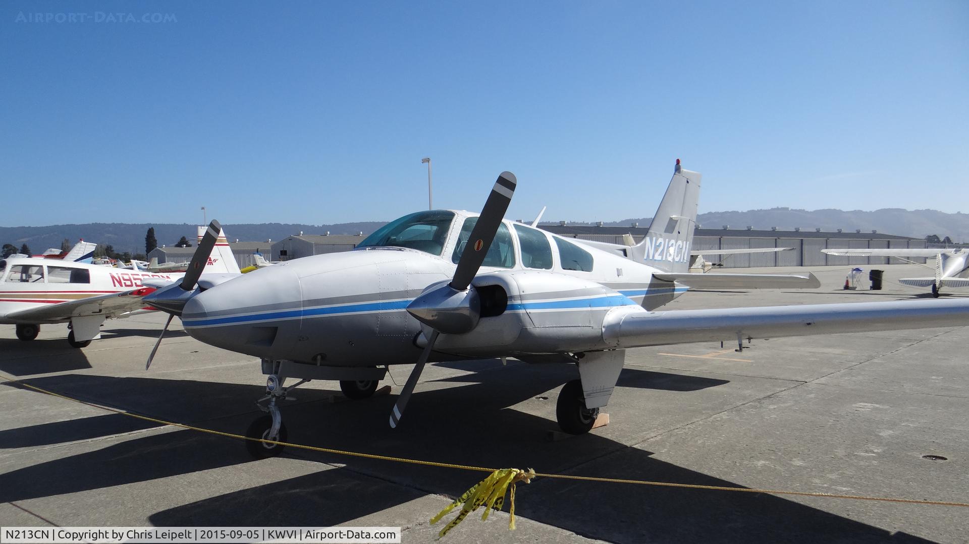 N213CN, 1980 Beech 95-B55 (T42A) Baron C/N TC-2298, 1980 Beechcraft Baron 55 on display at the 2015 Watsonville Fly-In.