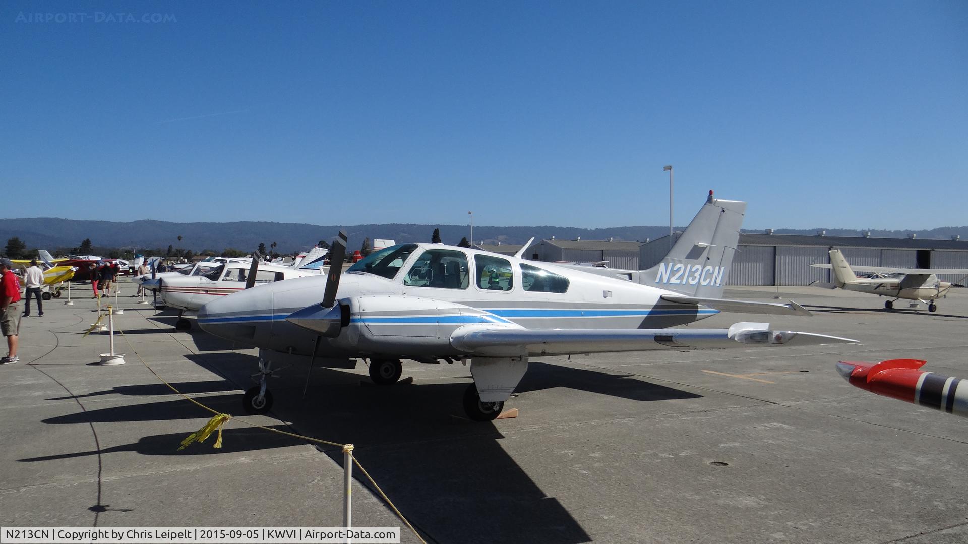 N213CN, 1980 Beech 95-B55 (T42A) Baron C/N TC-2298, 1980 Beechcraft Baron 55 on display at the 2015 Watsonville Fly-In.