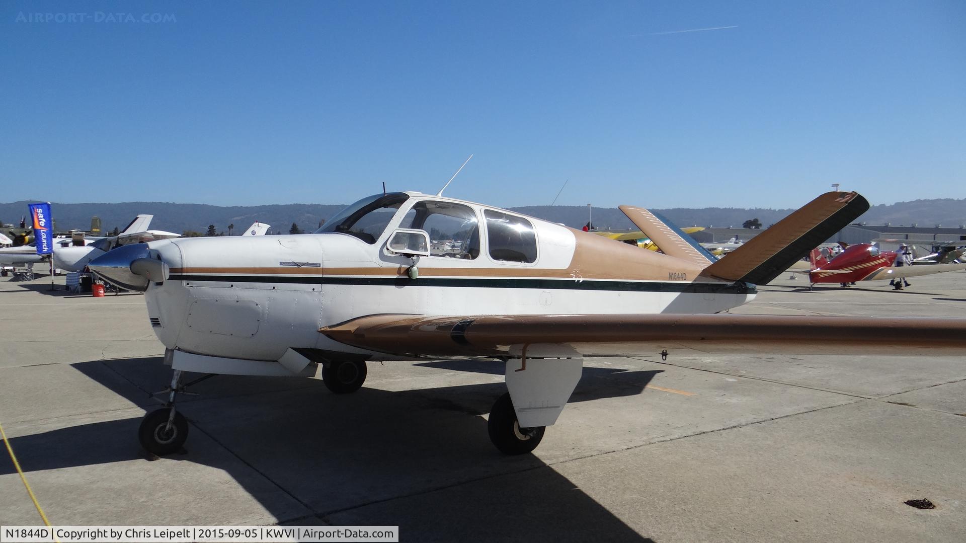 N1844D, 1952 Beech C35 Bonanza C/N D-3141, 1952 Beech C35 Bonanza on display at the 2015 Watsonville Fly-In.