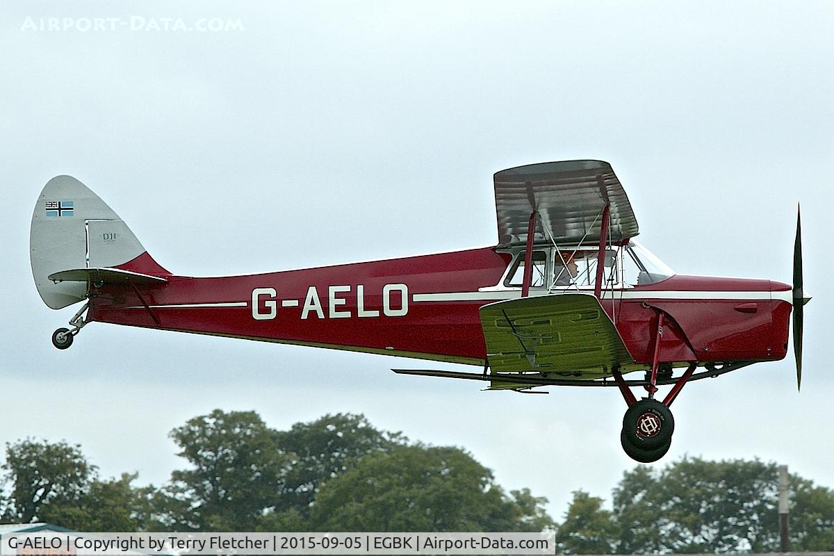 G-AELO, 1936 De Havilland DH.87B Hornet Moth C/N 8105, At 2015 LAA National Rally at Sywell