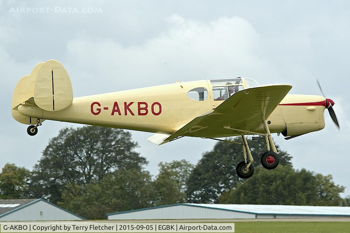 G-AKBO, 1947 Miles M38 Messenger 2A C/N 6378, At 2015 LAA Rally