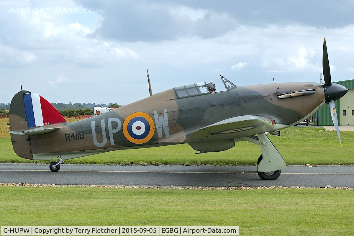 G-HUPW, 1940 Hawker Hurricane I C/N G592301, At Leicester during the Cosby Show