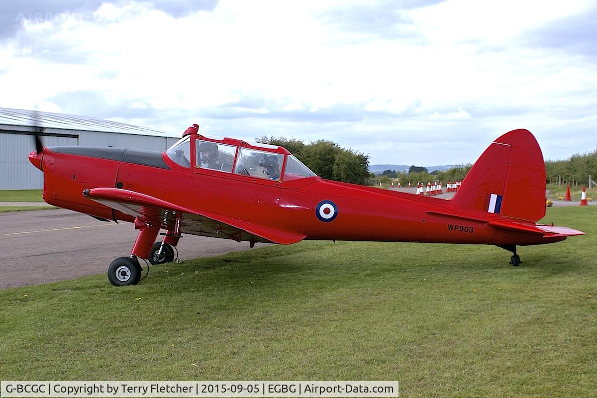 G-BCGC, 1952 De Havilland DHC-1 Chipmunk T.10 C/N C1/0776, At Leicester
