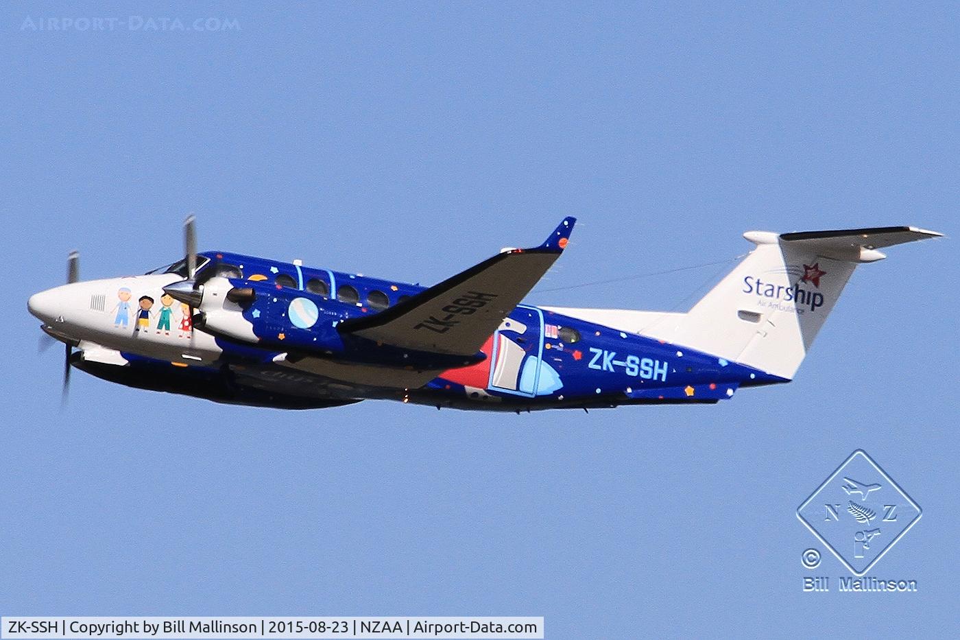 ZK-SSH, Beechcraft 350 Super King Air C/N FL-328, SSH = Star Ship Hospital. 
Starship is the National Childrens Hospital in Auckland