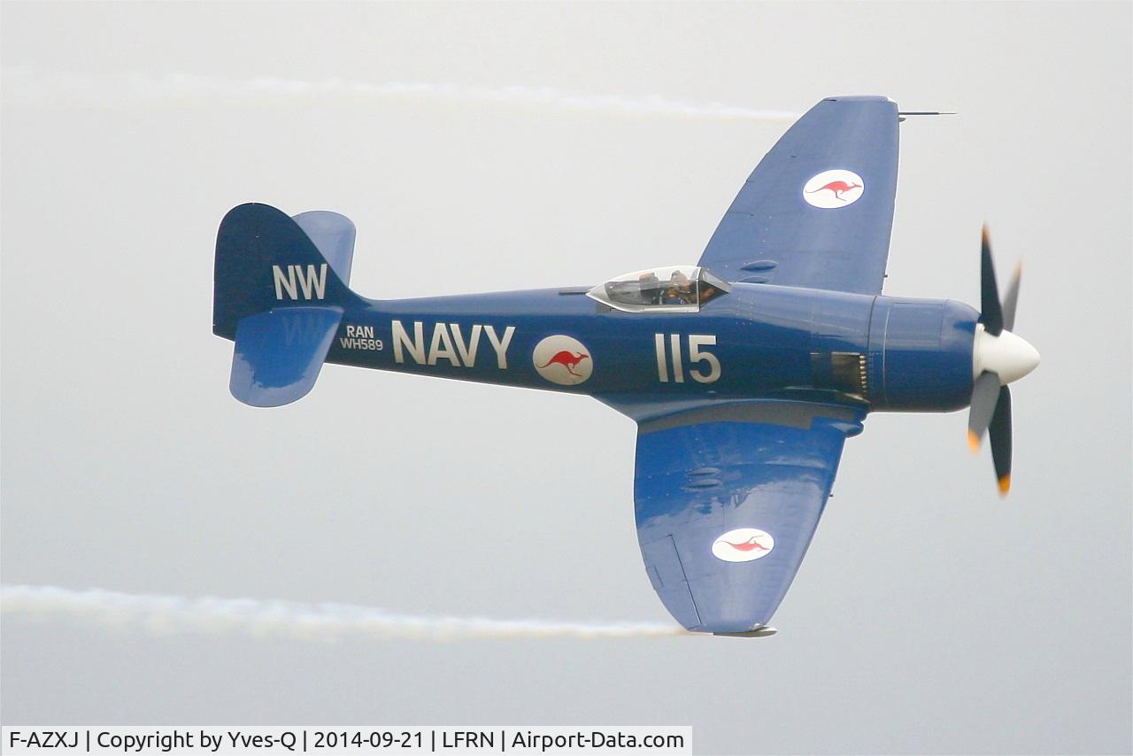 F-AZXJ, 1949 Hawker Sea Fury FB.11 C/N 37733, Hawker Sea Fury FB.11, On display, Rennes-St Jacques airport (LFRN-RNS) Air show 2014