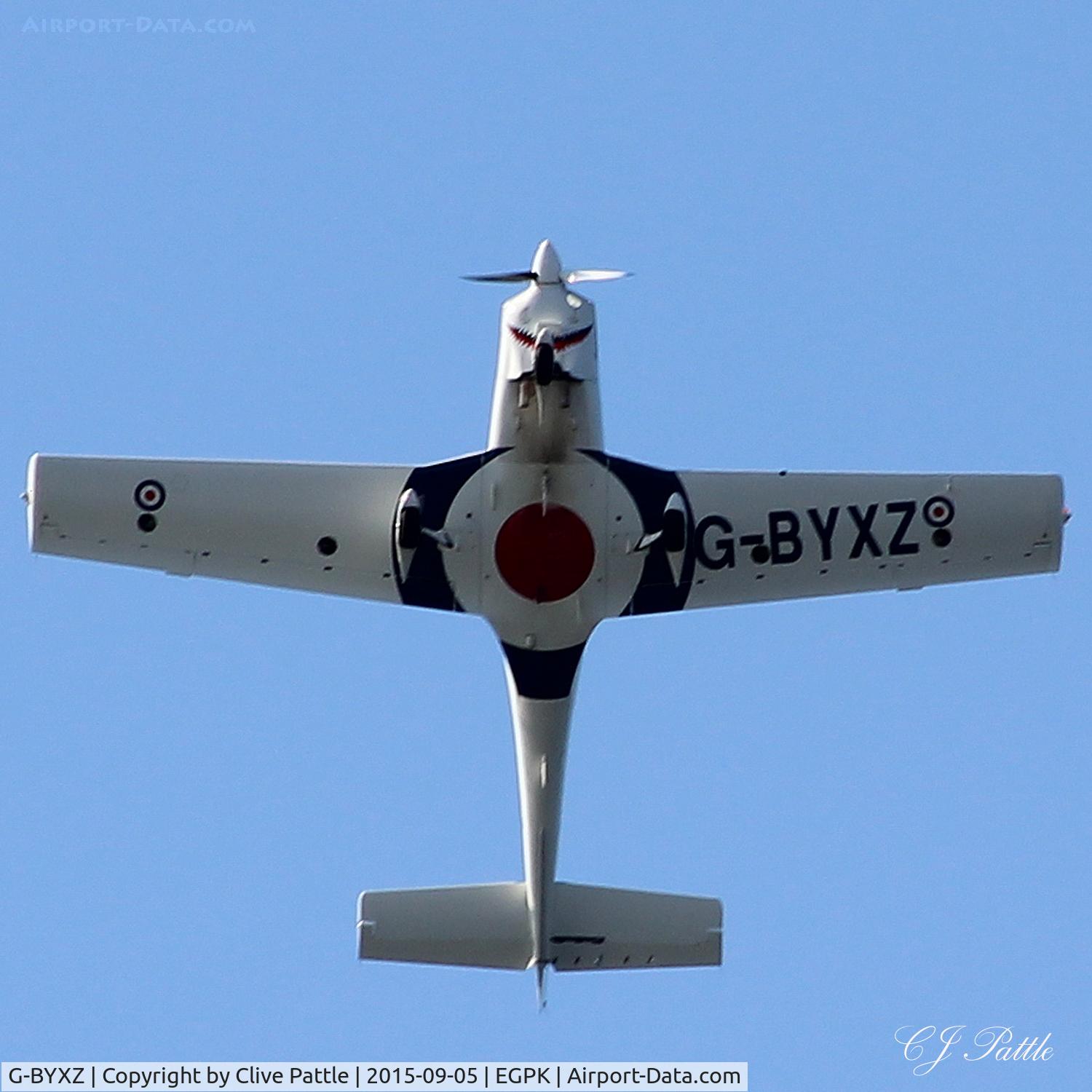 G-BYXZ, 2001 Grob G-115E Tutor T1 C/N 82182/E, Flt Lt Andy Preece RAF displaying at the Scottish Airshow 2015 held at Ayr seafront and Prestwick Airport EGPK