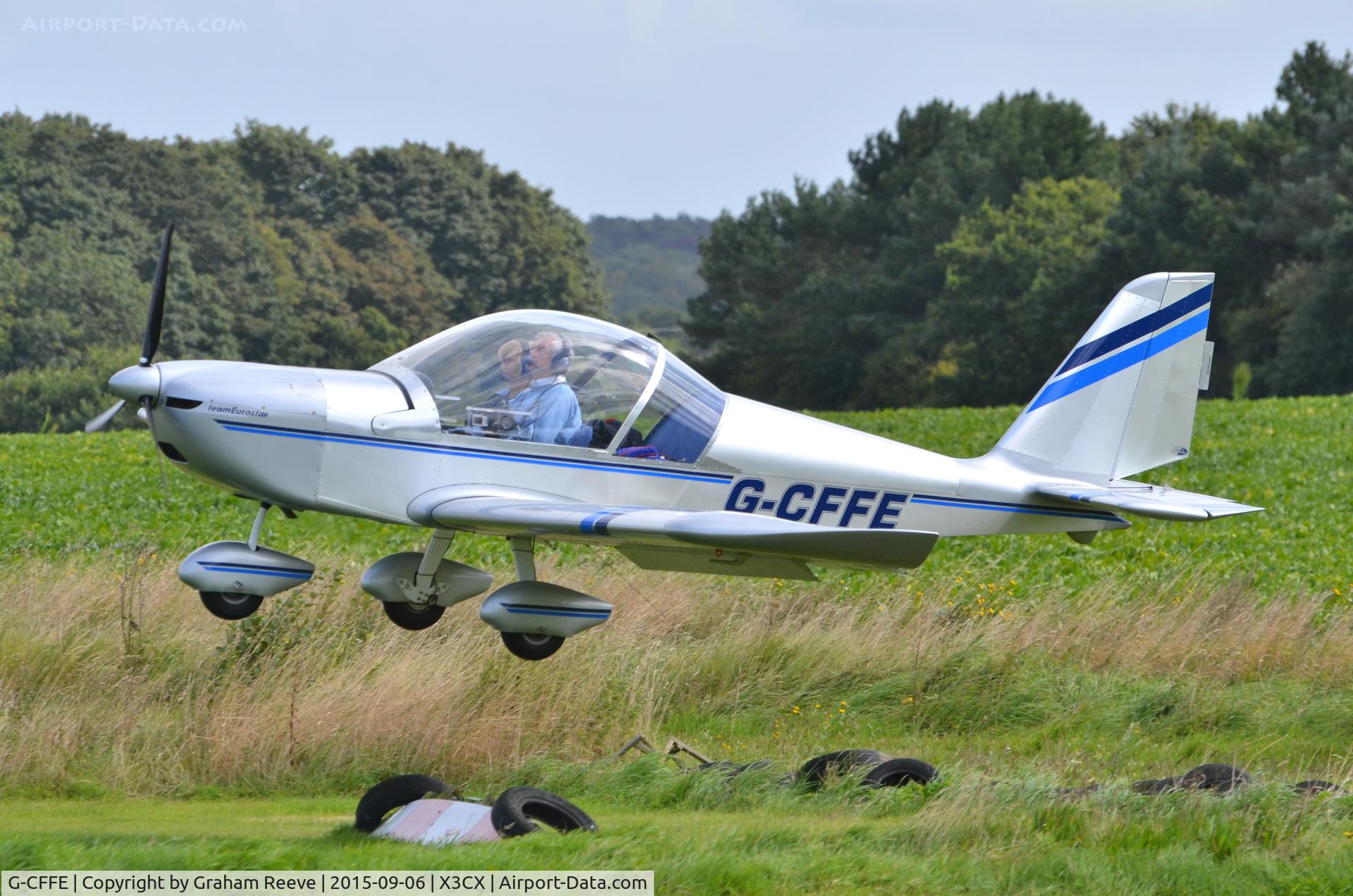 G-CFFE, 2008 Cosmik EV-97 TeamEurostar UK C/N 3211, Landing at Northrepps.