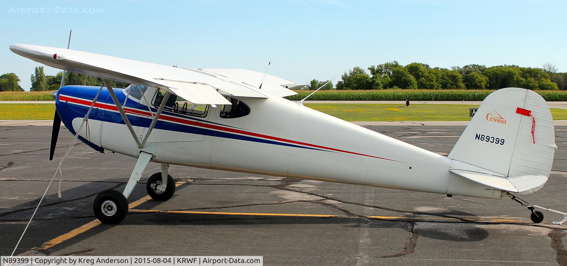 N89399, 1946 Cessna 140 C/N 8431, Cessna 140 on the ramp in Redwood Falls, MN.