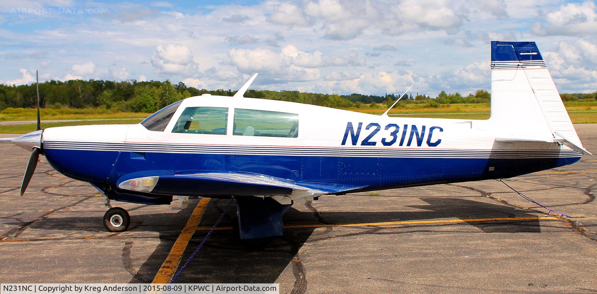 N231NC, 1980 Mooney M20K C/N 25-0447, Mooney M20K on the ramp in Pine River, MN.