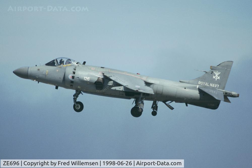 ZE696, British Aerospace Sea Harrier F/A.2 C/N B55/P9, 800 SQ AIRCRAFT AT BABIE-DOLY