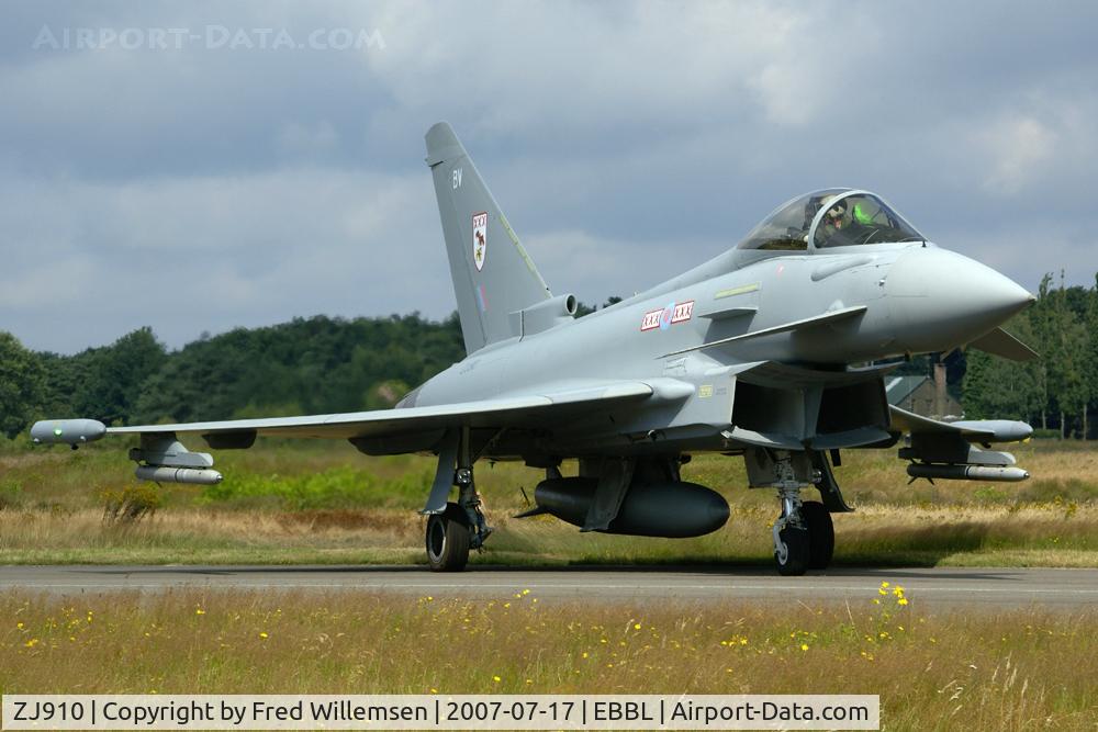 ZJ910, 2007 Eurofighter EF-2000 Typhoon FGR4 C/N 0037/BS001, 29 SQ AIRCRAFT