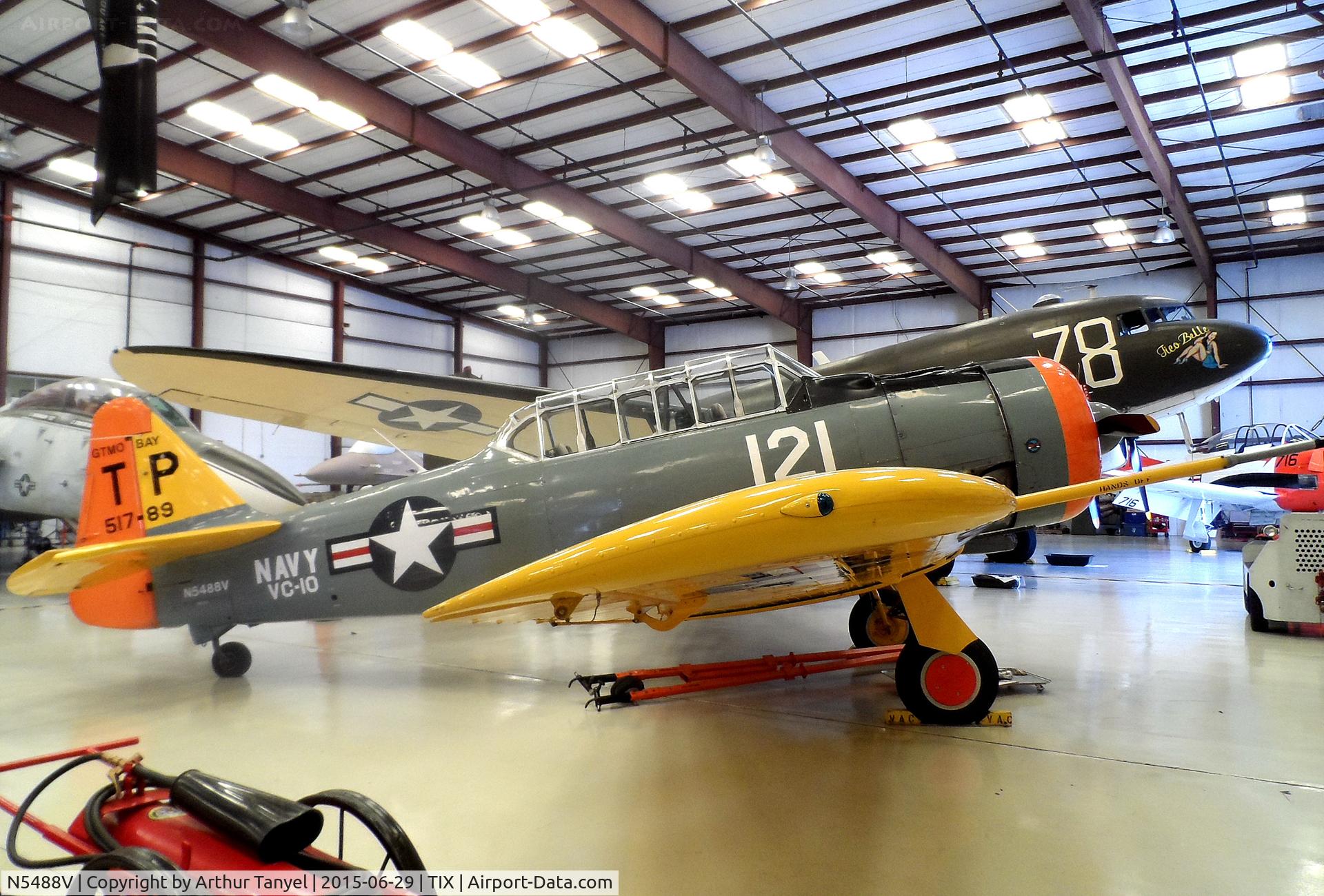 N5488V, North American SNJ-5 Texan C/N 51789, On display @ the TIX Museum of Flight