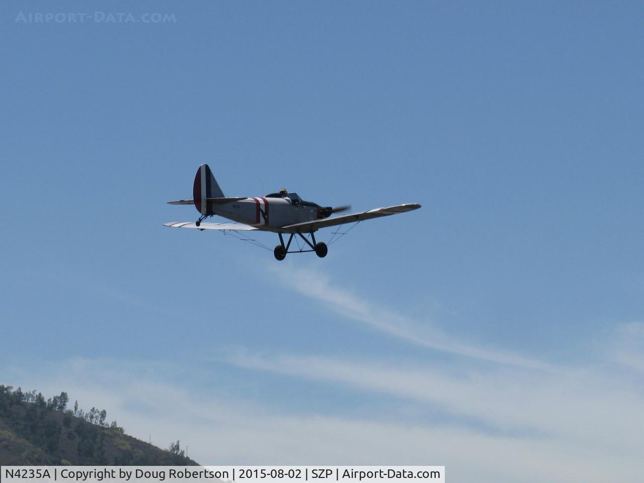 N4235A, Bowers Fly Baby C/N 73-21, 1991 Schuetz BOWERS FLY-BABY 1A, Continental C75 85 Hp, takeoff climb Rwy 22