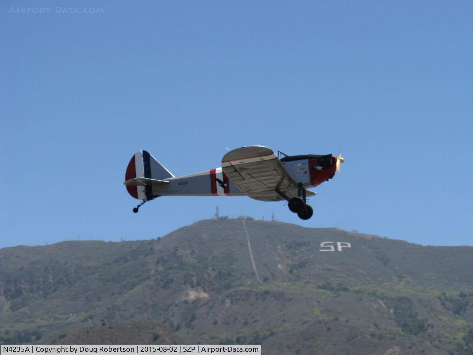 N4235A, Bowers Fly Baby C/N 73-21, 1991 Schuetz BOWERS FLY BABY 1A, Continental C75 85 Hp, takeoff climb Rwy 22