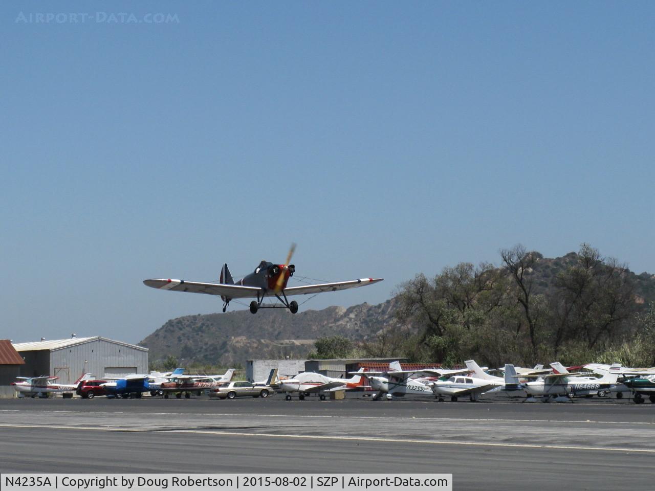 N4235A, Bowers Fly Baby C/N 73-21, 1991 Schuetz BOWERS FLY BABY 1A, Continental C75 85 Hp, another takeoff climb Rwy 22