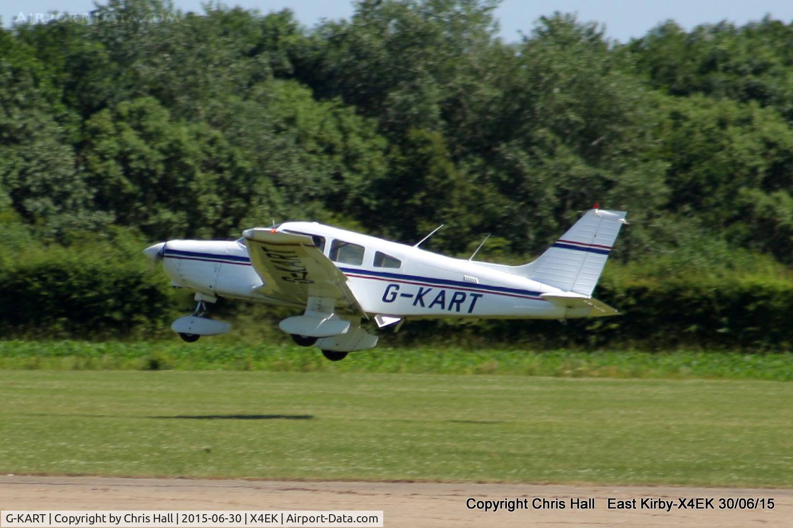 G-KART, 1980 Piper PA-28-161 C/N 28-8016088, departing from East Kirkby