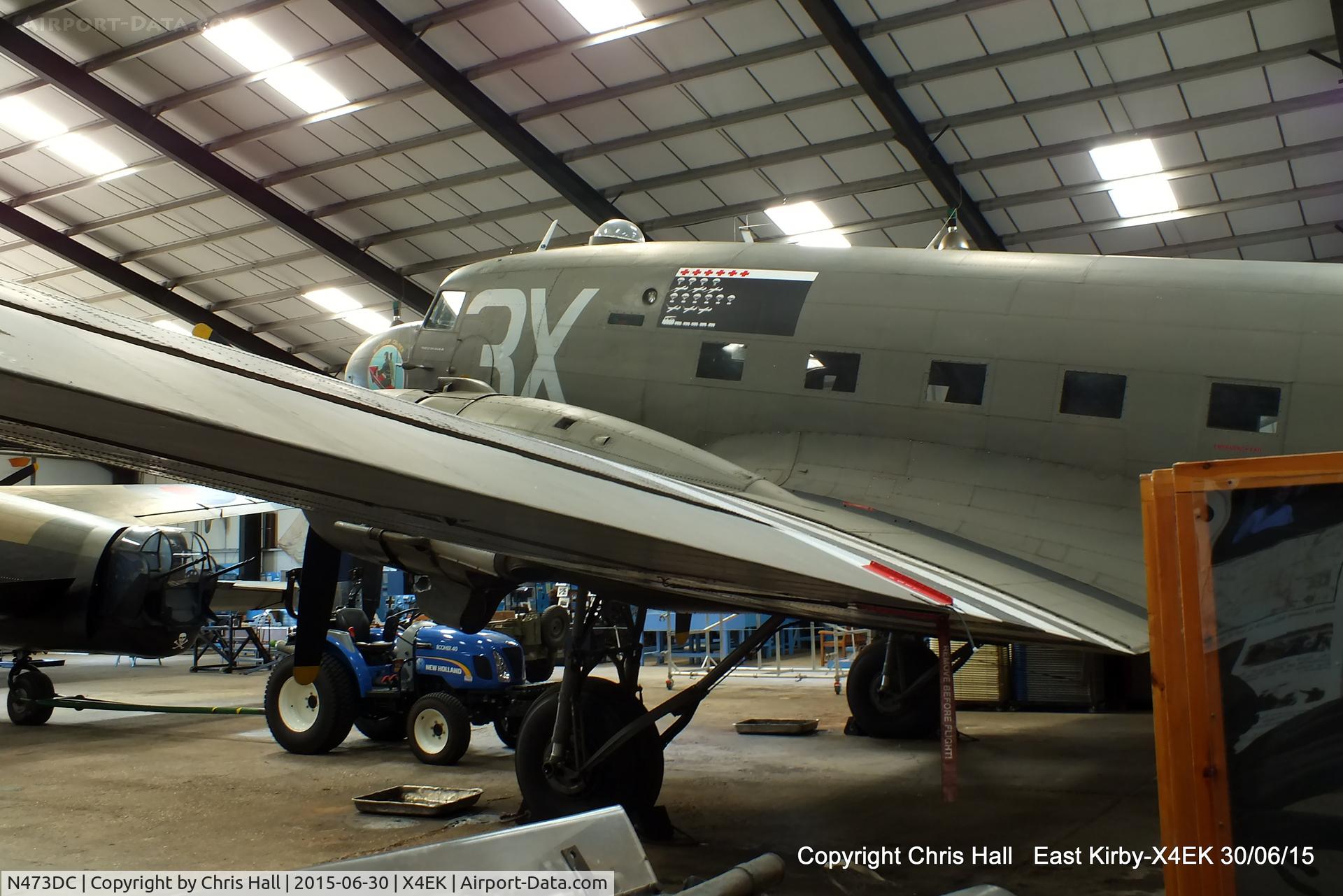 N473DC, 1942 Douglas DC3C (C-47A) C/N 19345, at the Lincolnshire Aviation Heritage Centre, RAF East Kirkby