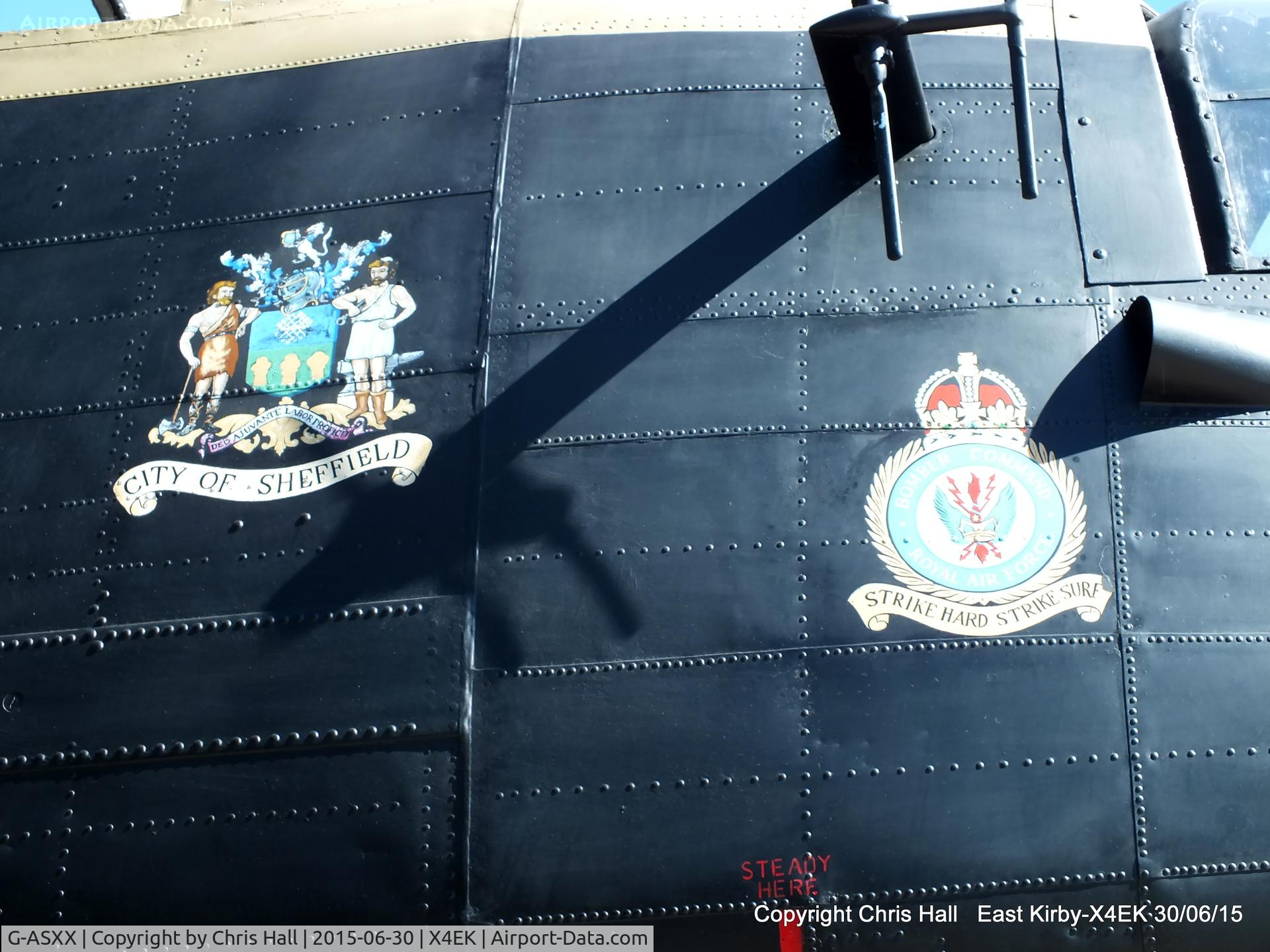 G-ASXX, 1945 Avro 683 Lancaster B7 C/N Not found NX611, at the Lincolnshire Aviation Heritage Centre, RAF East Kirkby