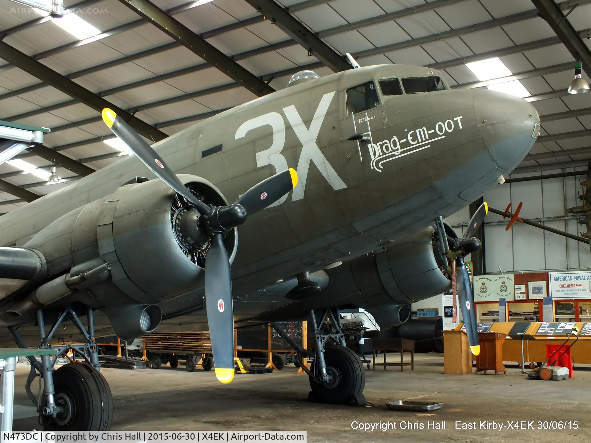 N473DC, 1942 Douglas DC3C (C-47A) C/N 19345, at the Lincolnshire Aviation Heritage Centre, RAF East Kirkby