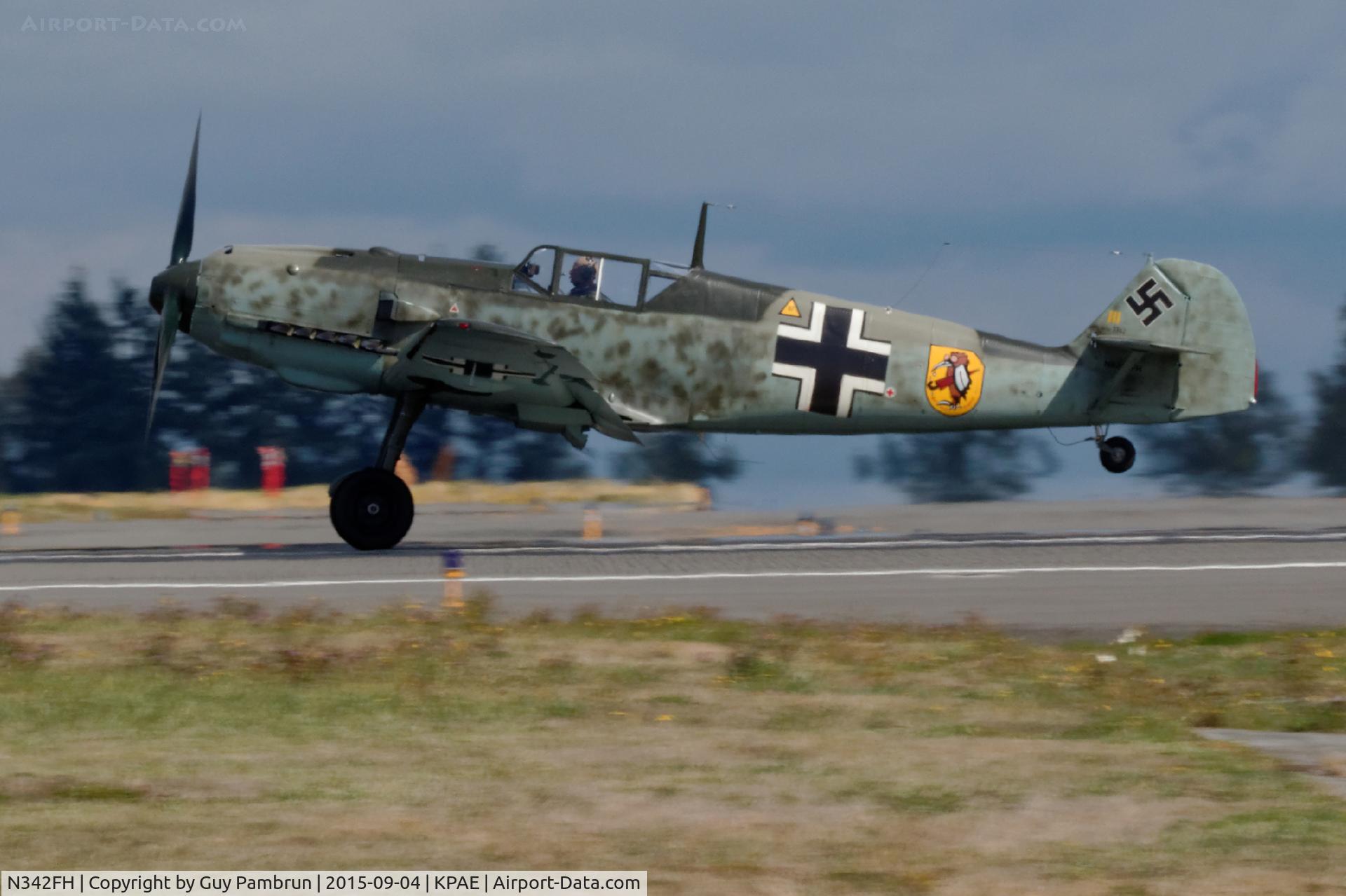 N342FH, 1939 Messerschmitt Bf-109E C/N 1342, Takeoff
